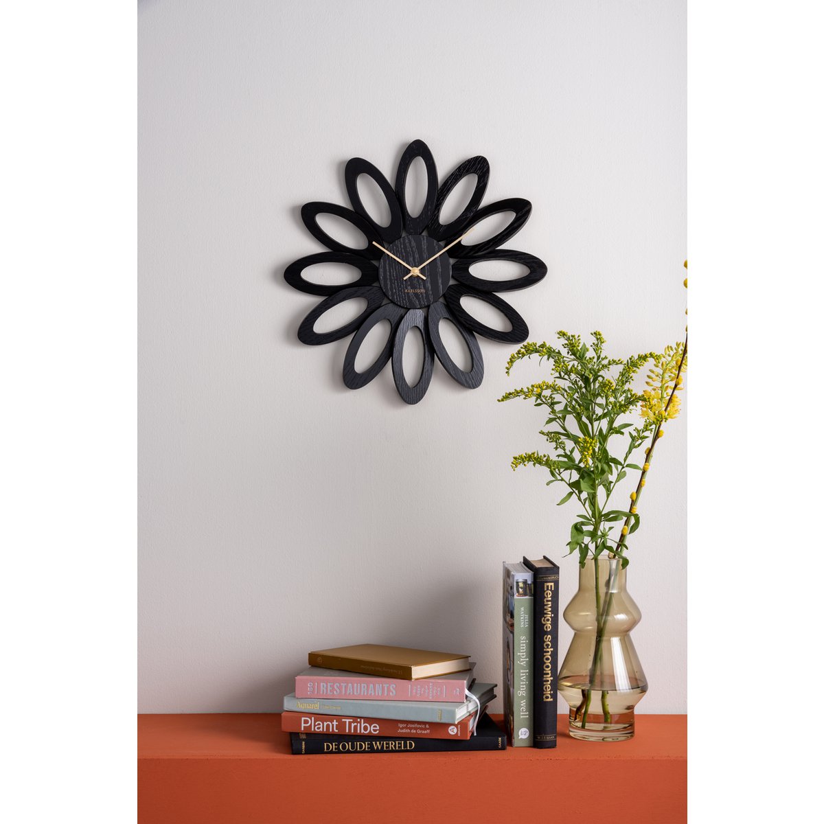 Wandklok Fiore Zwart