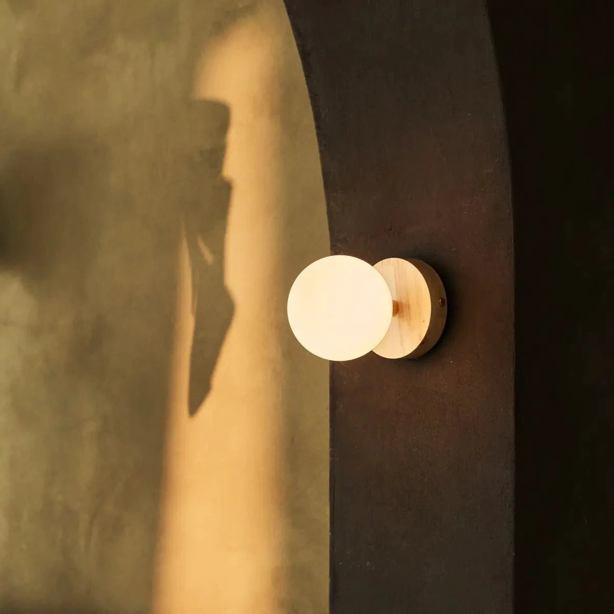 Wandlamp Oplaadbaar Richella Lichtbruin hout by Tavellio - Amsterdam