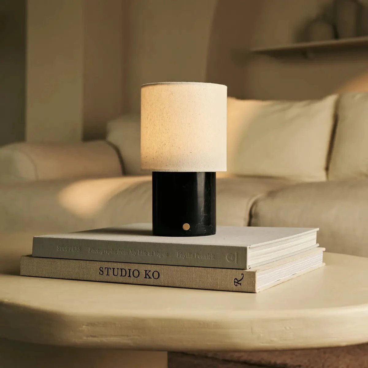 Tafellamp oplaadbaar Dou Black/Nero Marquina by Tavellio - Amsterdam