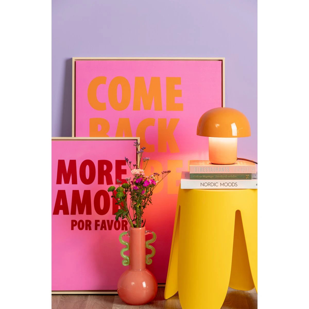 Tafellamp Dikke Paddestoel Mini Oranje by Leitmotiv