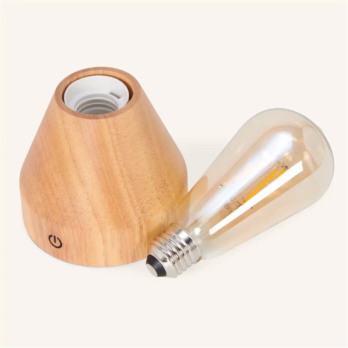 Tafellamp oplaadbaar Zavi lichtbruin