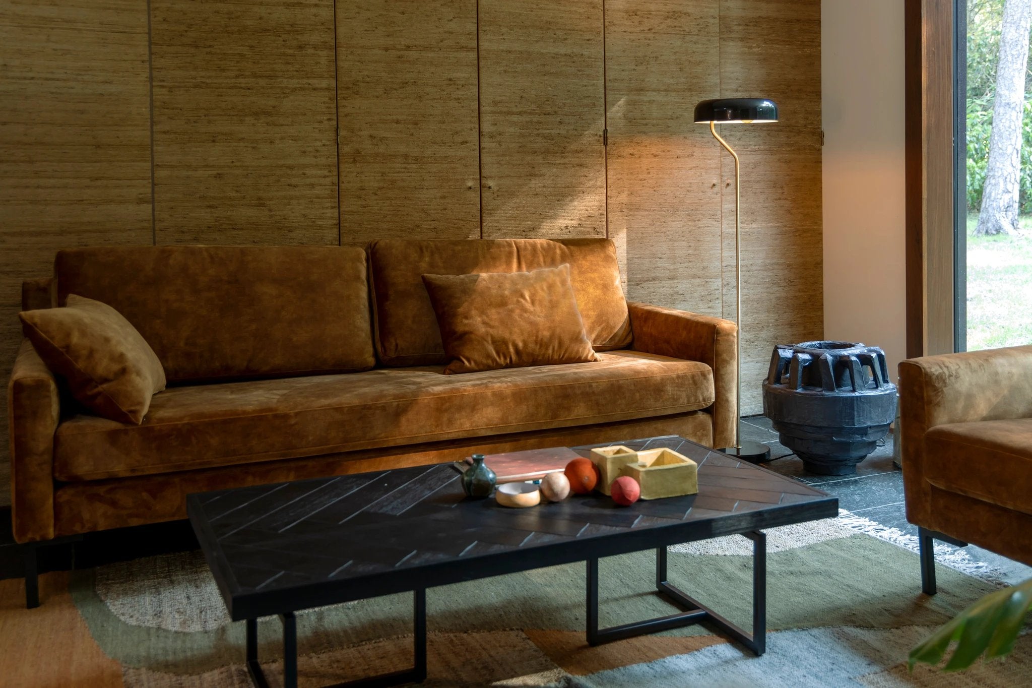 Vloerkleed Pavilion 200x300 Natural Green Brown by Dutchbone