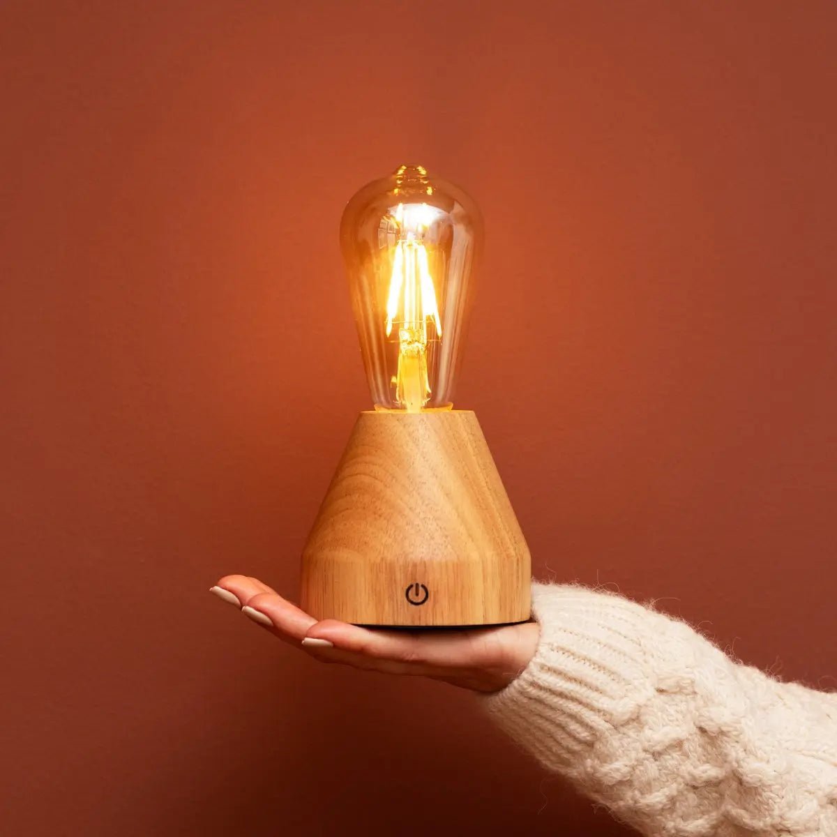 Tafellamp oplaadbaar Zavi lichtbruin