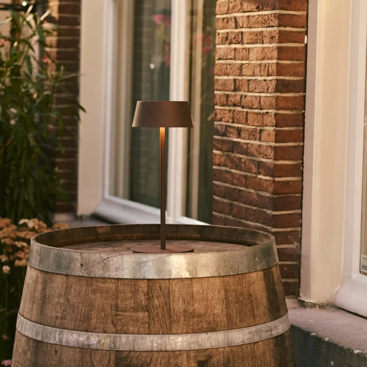 Tafellamp oplaadbaar Hugo Mokka Bruin