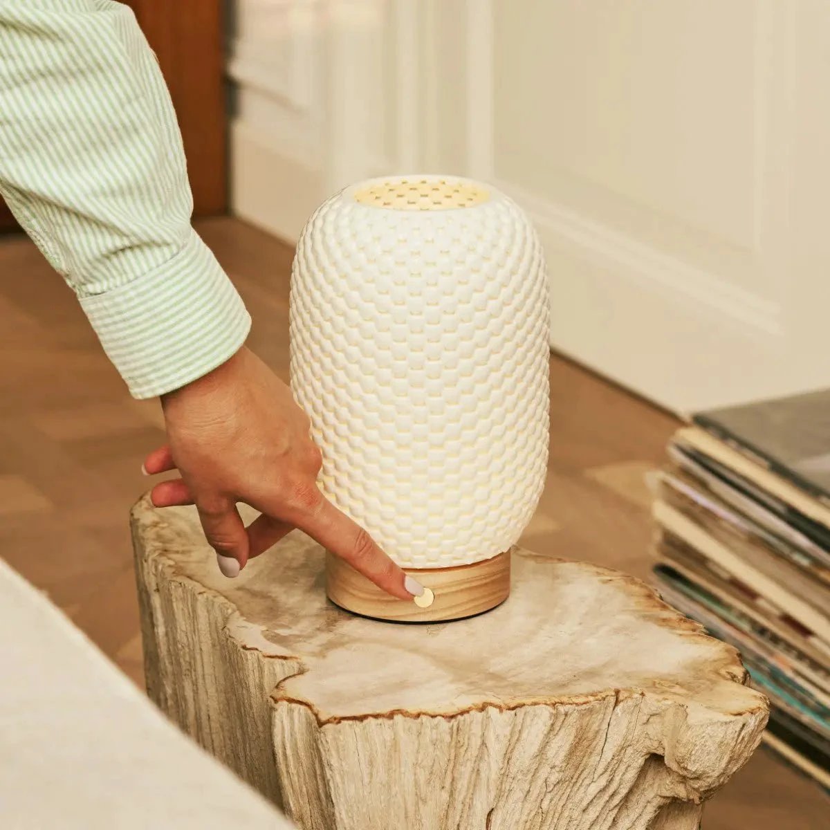 Tafellamp oplaadbaar Aurora lichtbruin