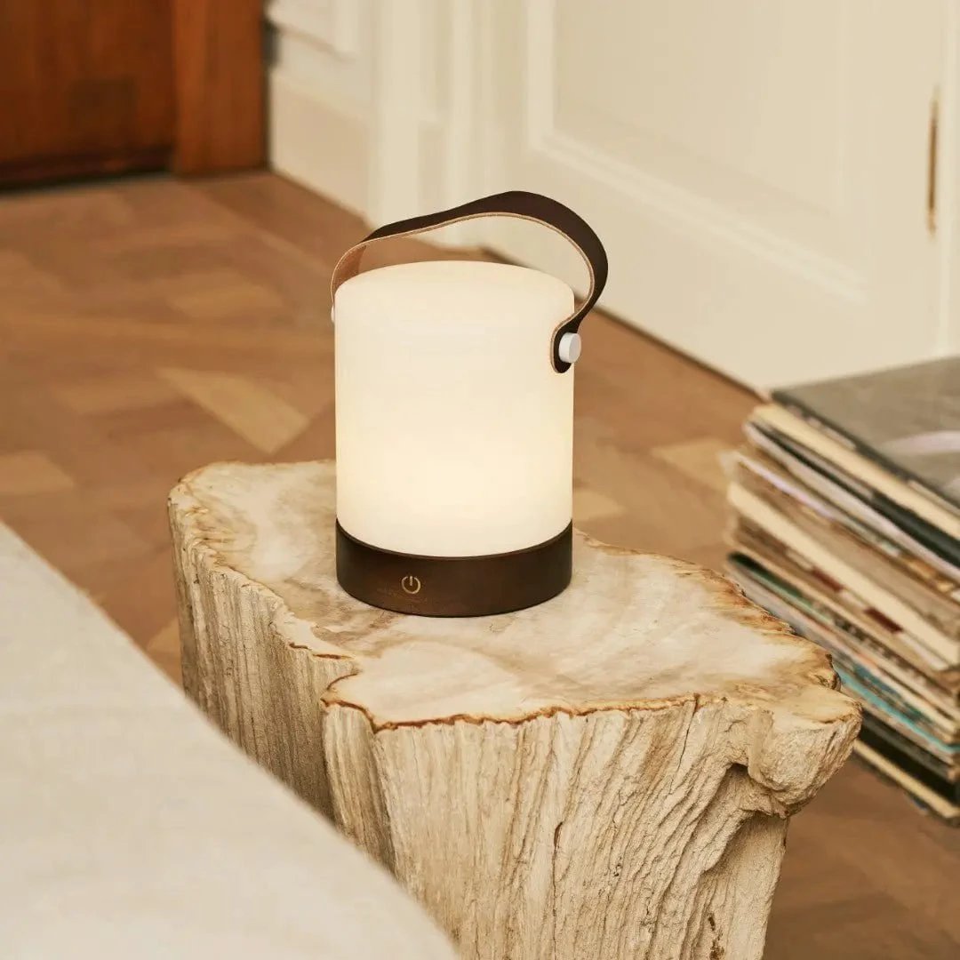 Tafellamp oplaadbaar Avery donkerbruin hout by Tavellio - Amsterdam