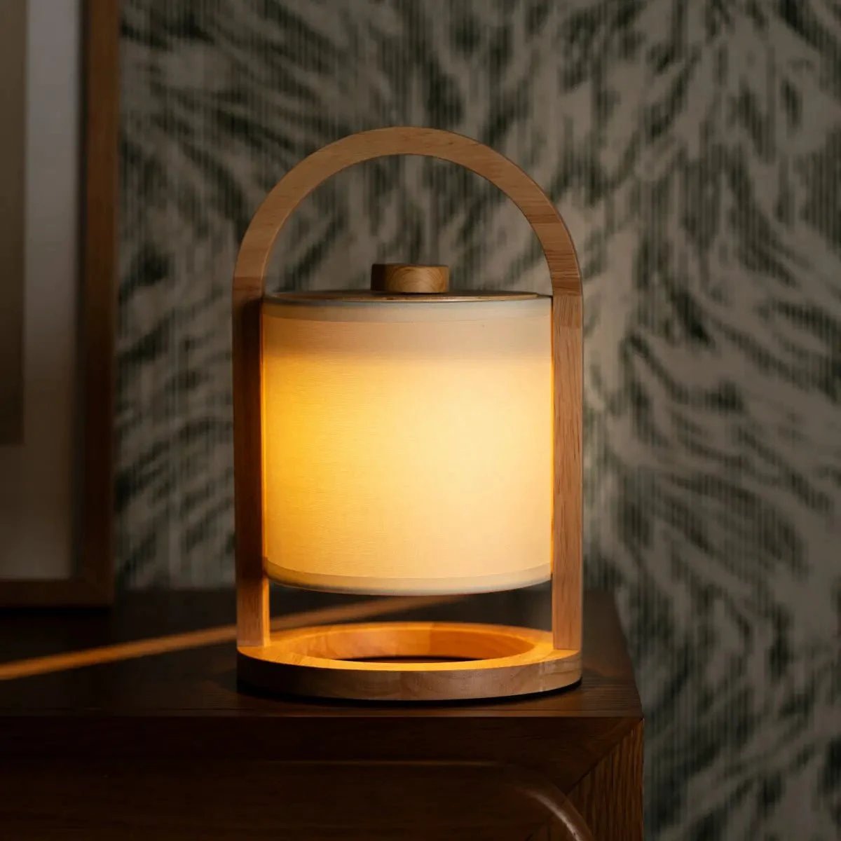 Tafellamp oplaadbaar River licht Bruin Hout by Tavellio - Amsterdam