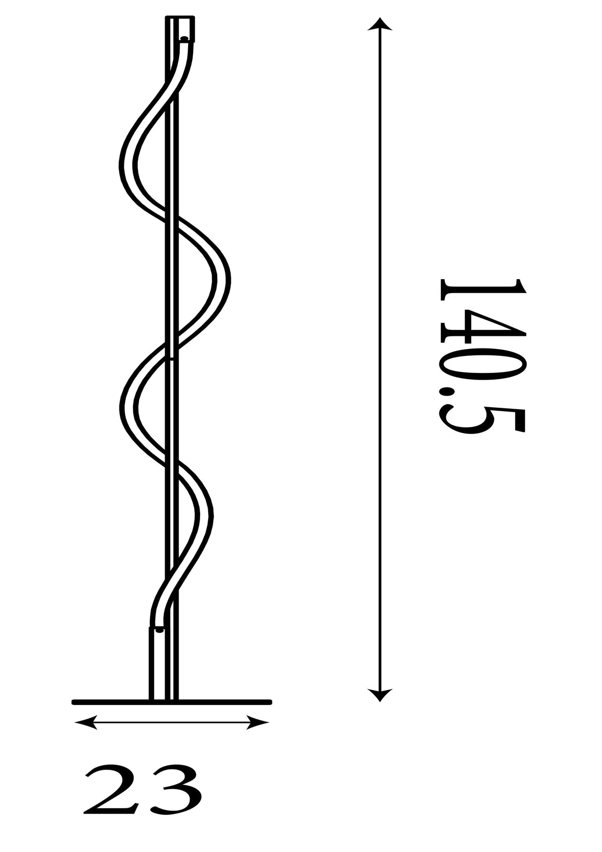 Vloerlamp Serpent - Matt Black and White by Searchlight