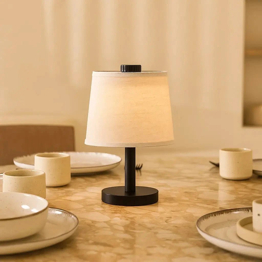 Tafellamp oplaadbaar Rover zwart hout by Tavellio - Amsterdam