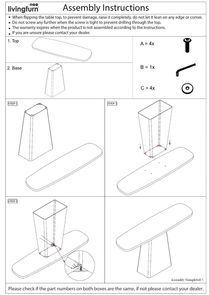 Wandtafel Brix Marron 140 cm by Brix