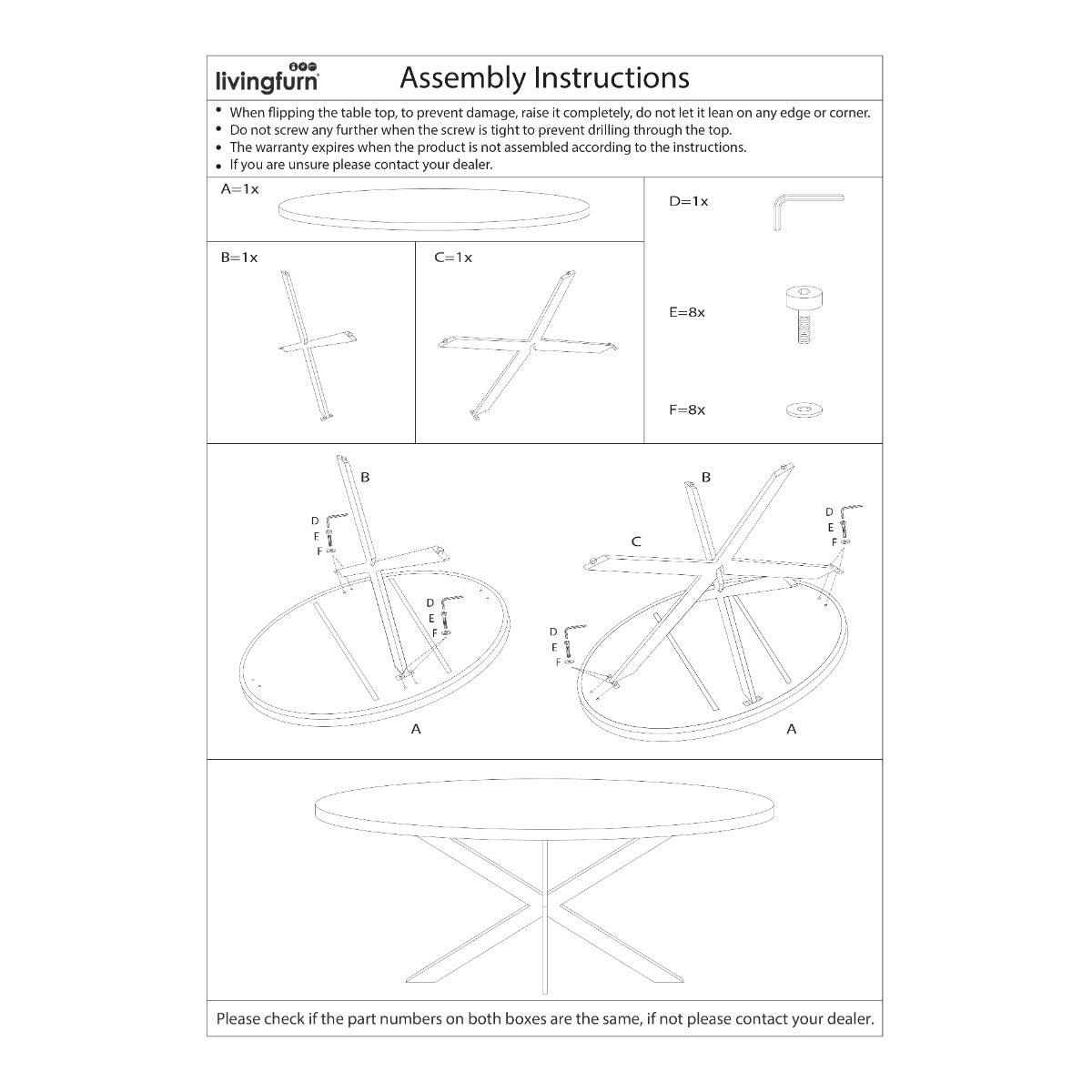 Eettafel Kala Rond 150 cm