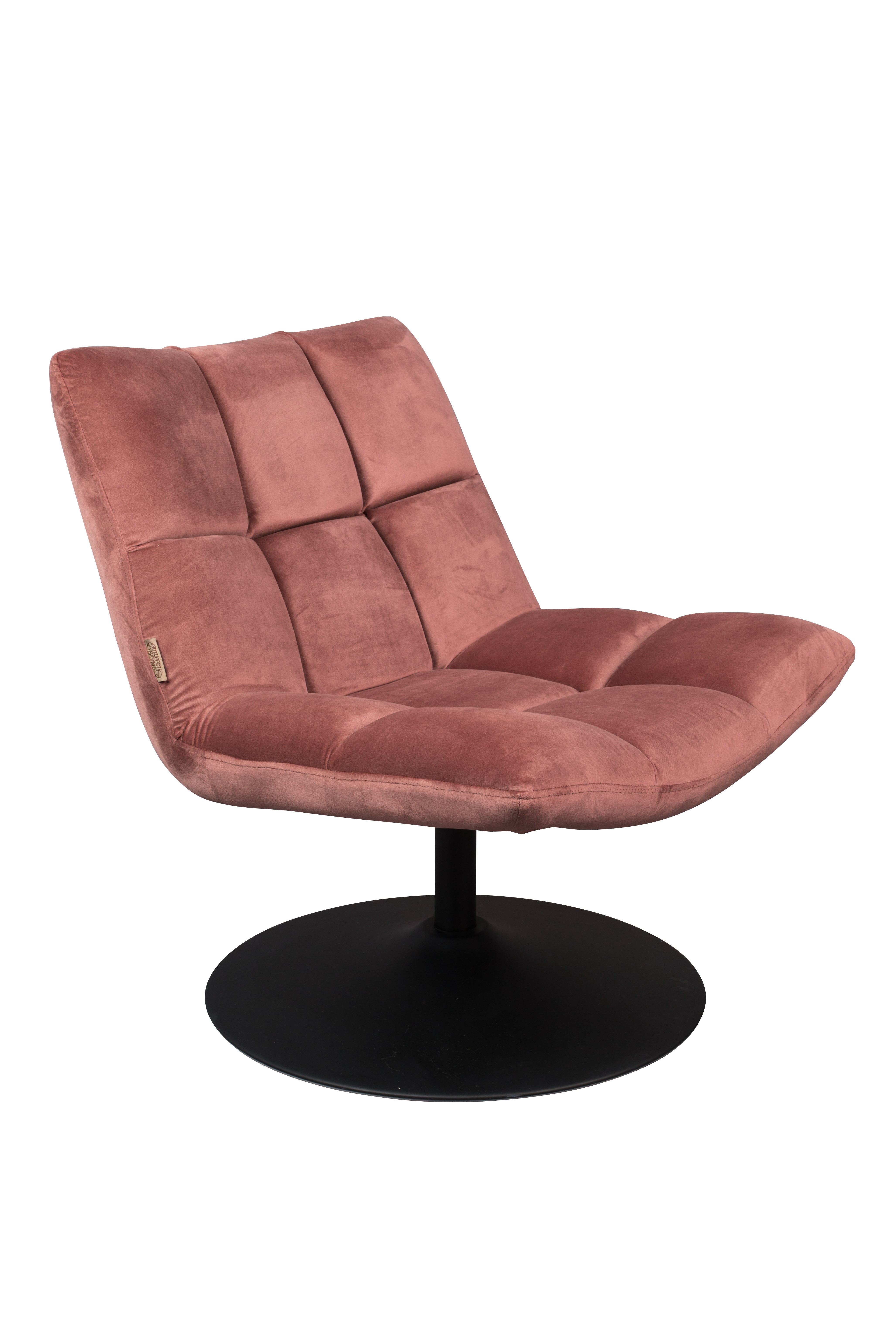 Lounge Chair Bar Velvet Old Pink