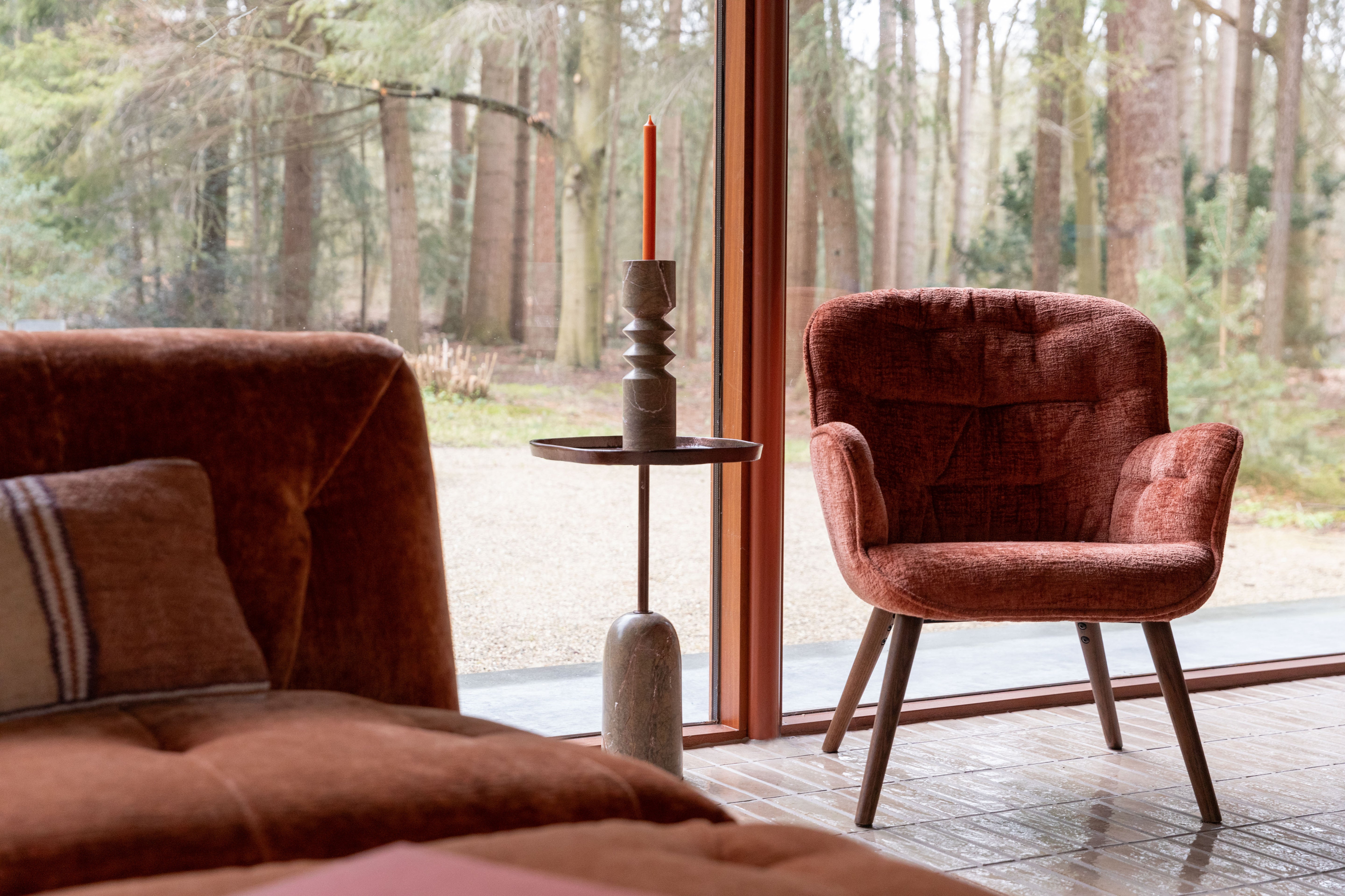 Candle Holder Satpura Brown Marble