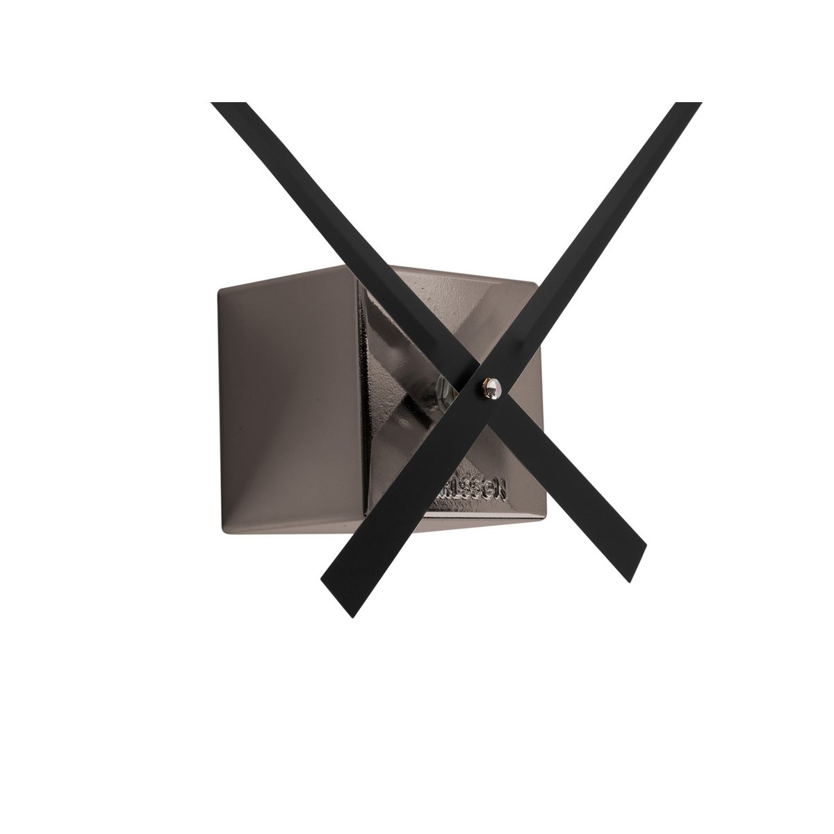 Wandklok DIY Kubiek Metallic Grijs