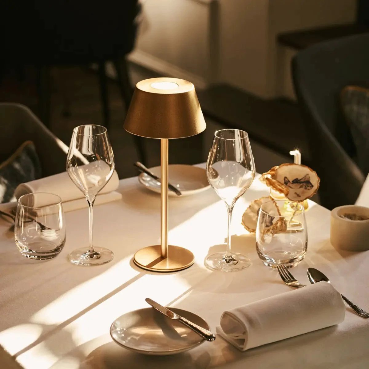 Tafellamp oplaadbaar Milou Gold by Tavellio - Amsterdam