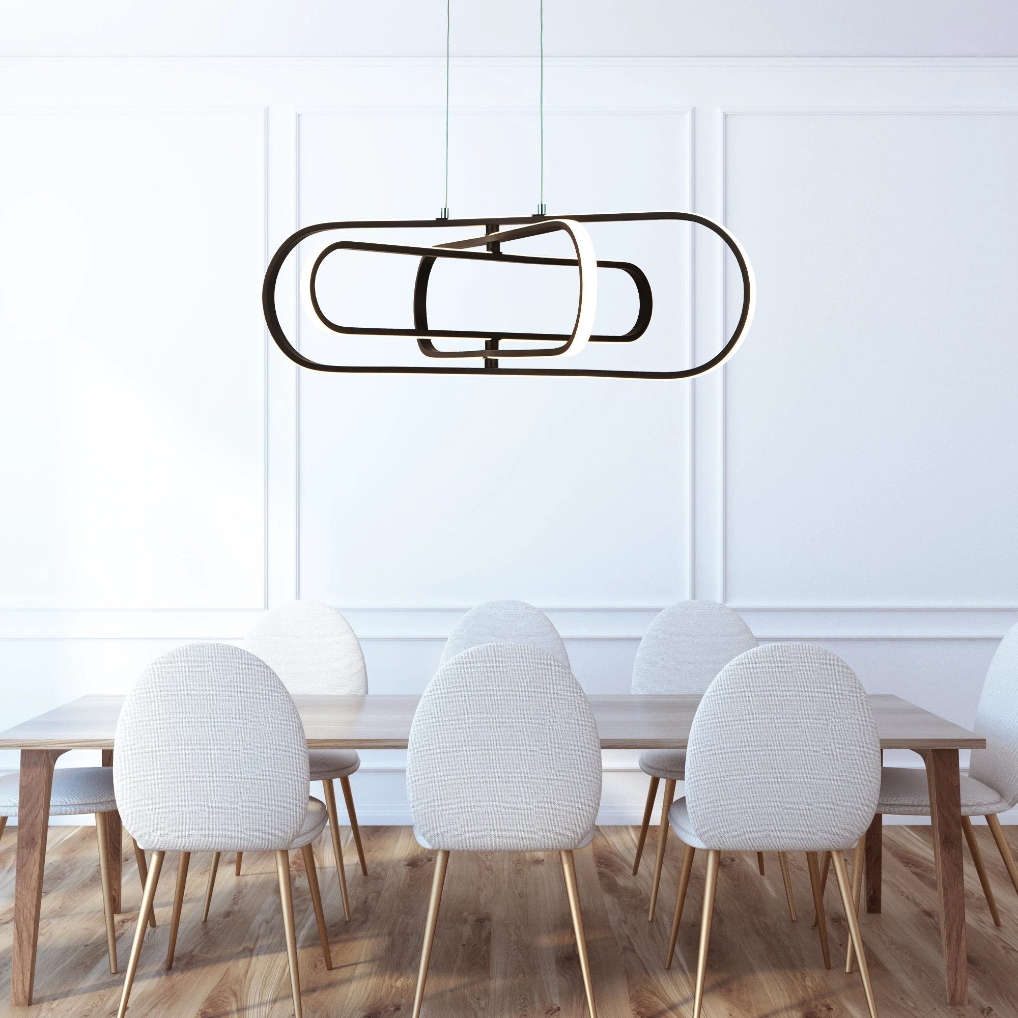 Hanglamp Clip Pendant - Black Metal by Searchlight