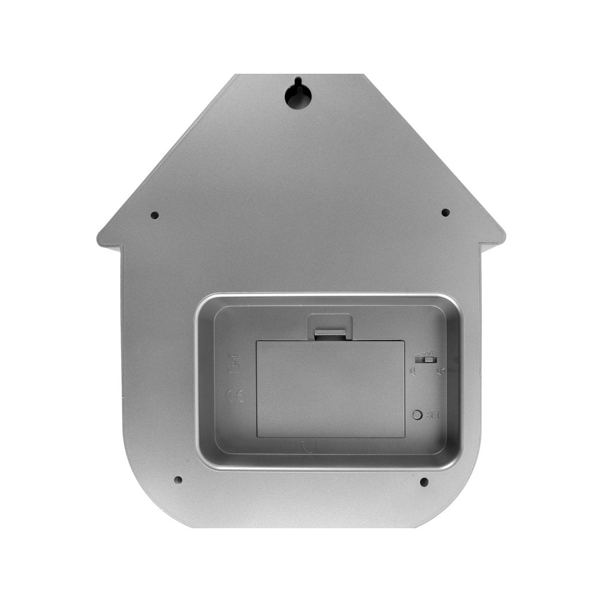 Wandklok Modern Koekoek Metallic Grijs