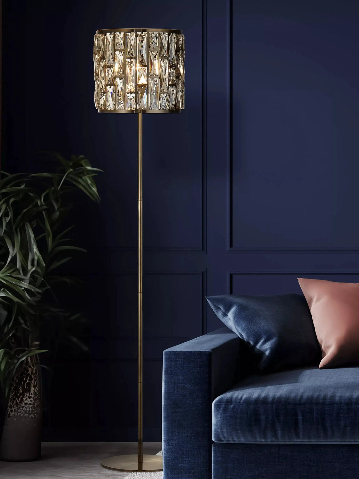Vloerlamp Bijou - Antique Brass by Searchlight