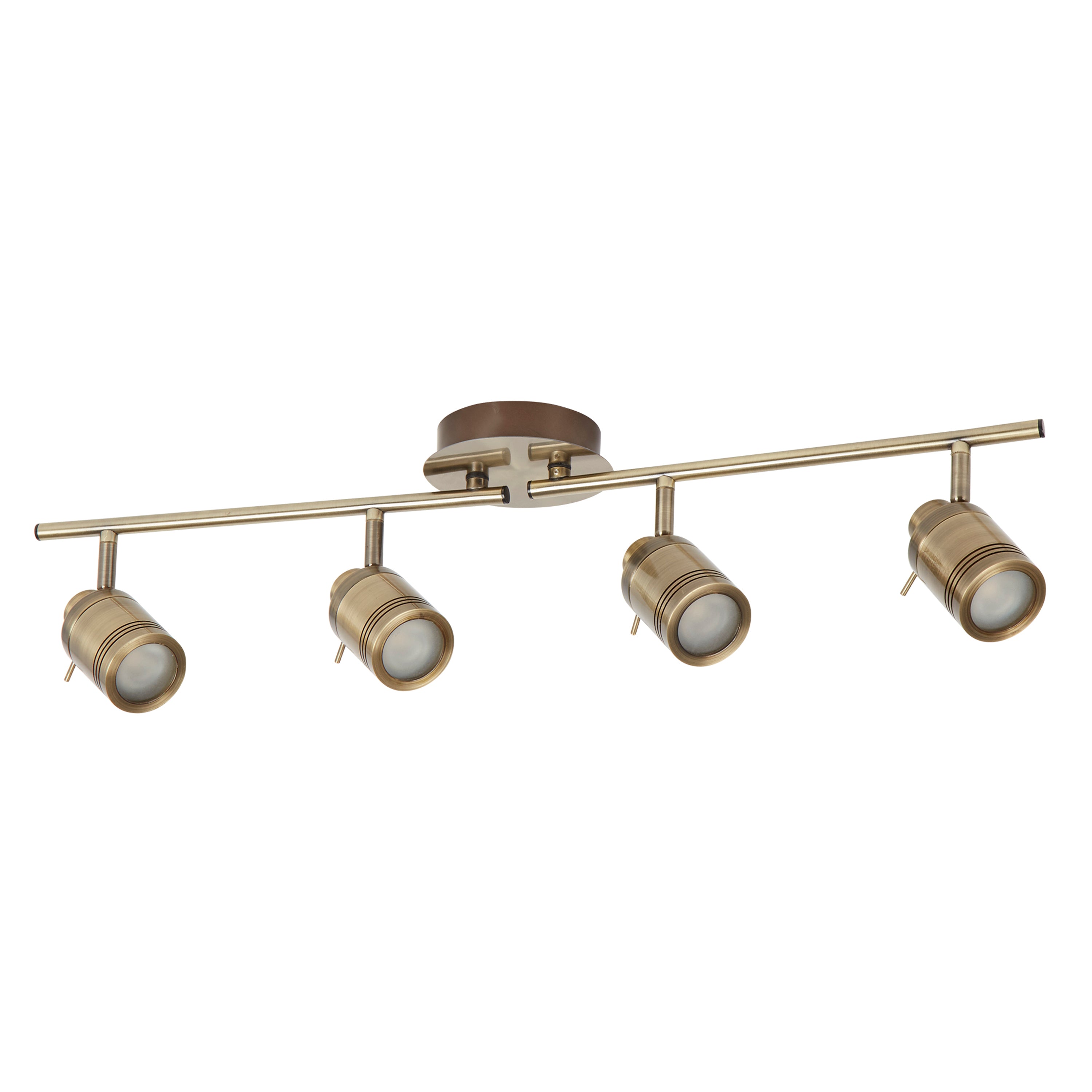 Samson 4Lt Split Bar Spotlight - Antique Brass Metal