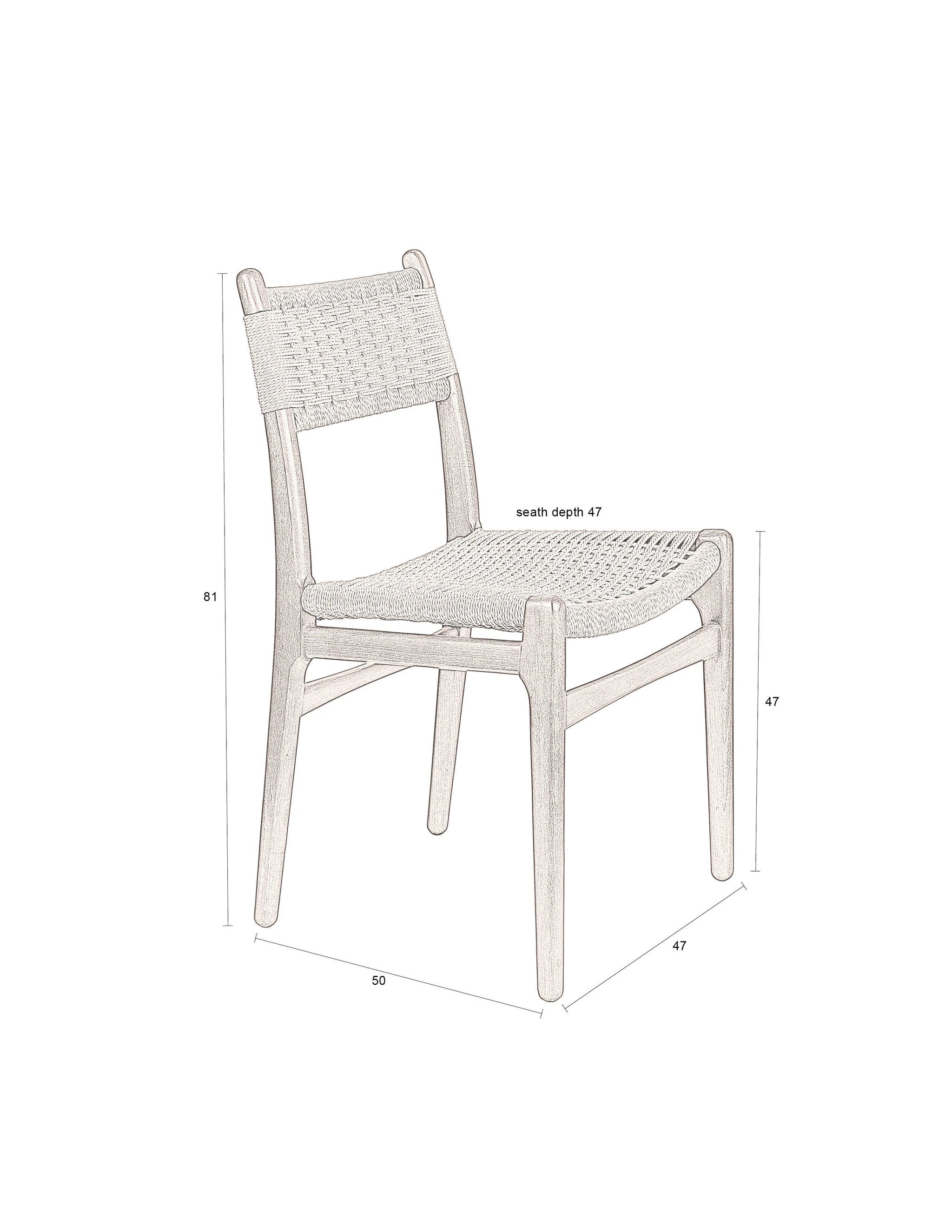 Eetkamerstoel Cecile Walnut by Dutchbone