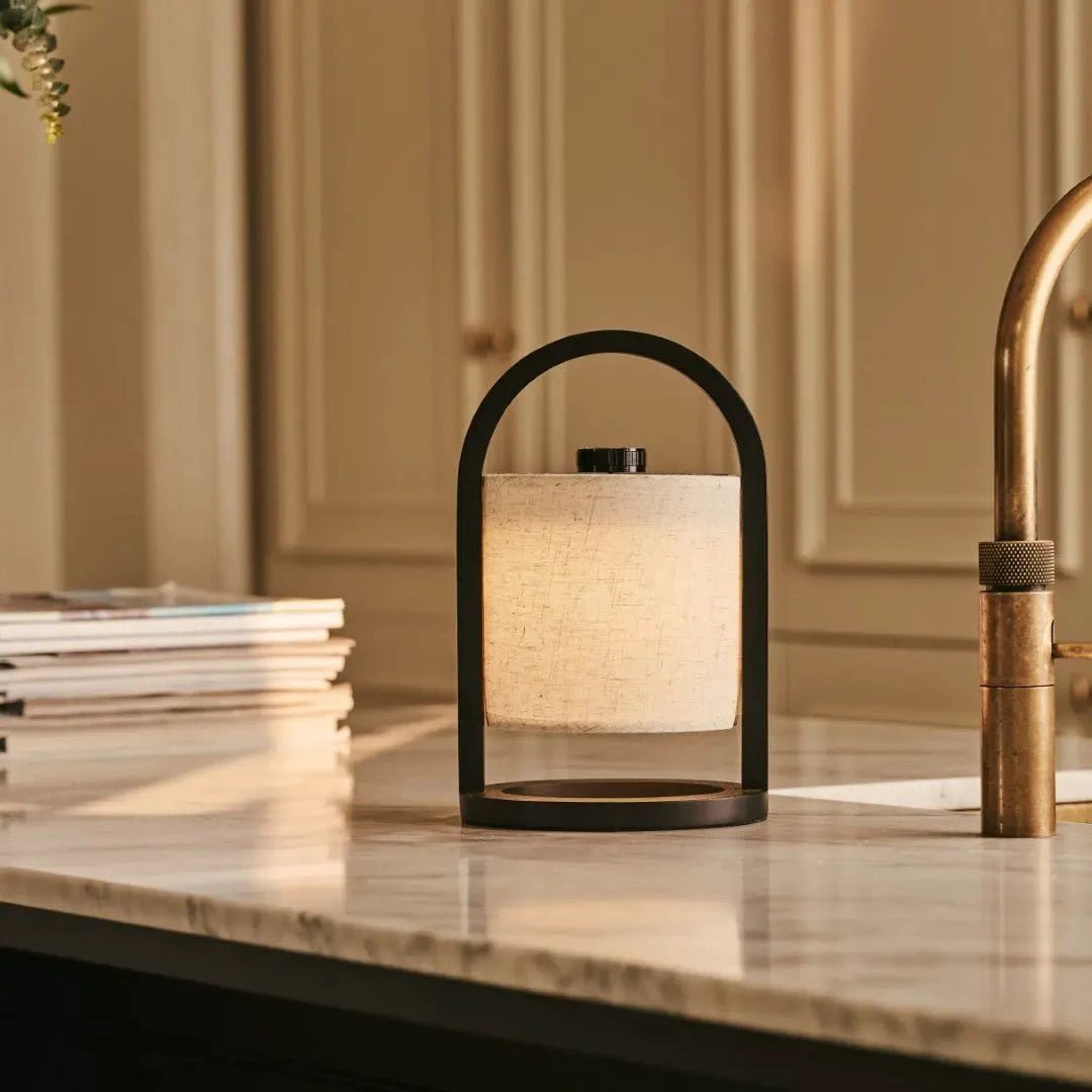 Tafellamp oplaadbaar River Black hout by Tavellio - Amsterdam