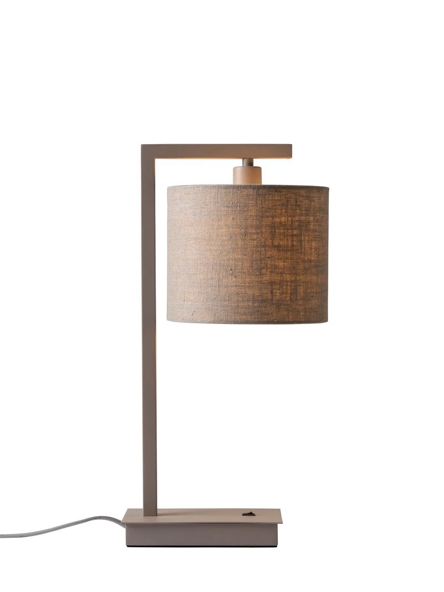 Tafellamp Boston zand met zandkleurige kap Ø18 x 15cm by it's about RoMi