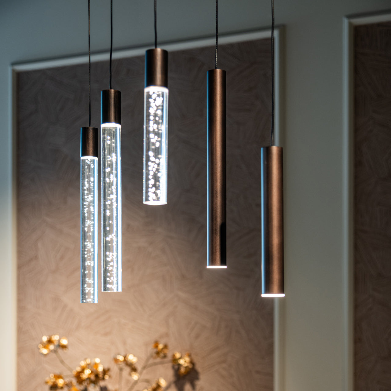 Hanglamp Oxley brons groot