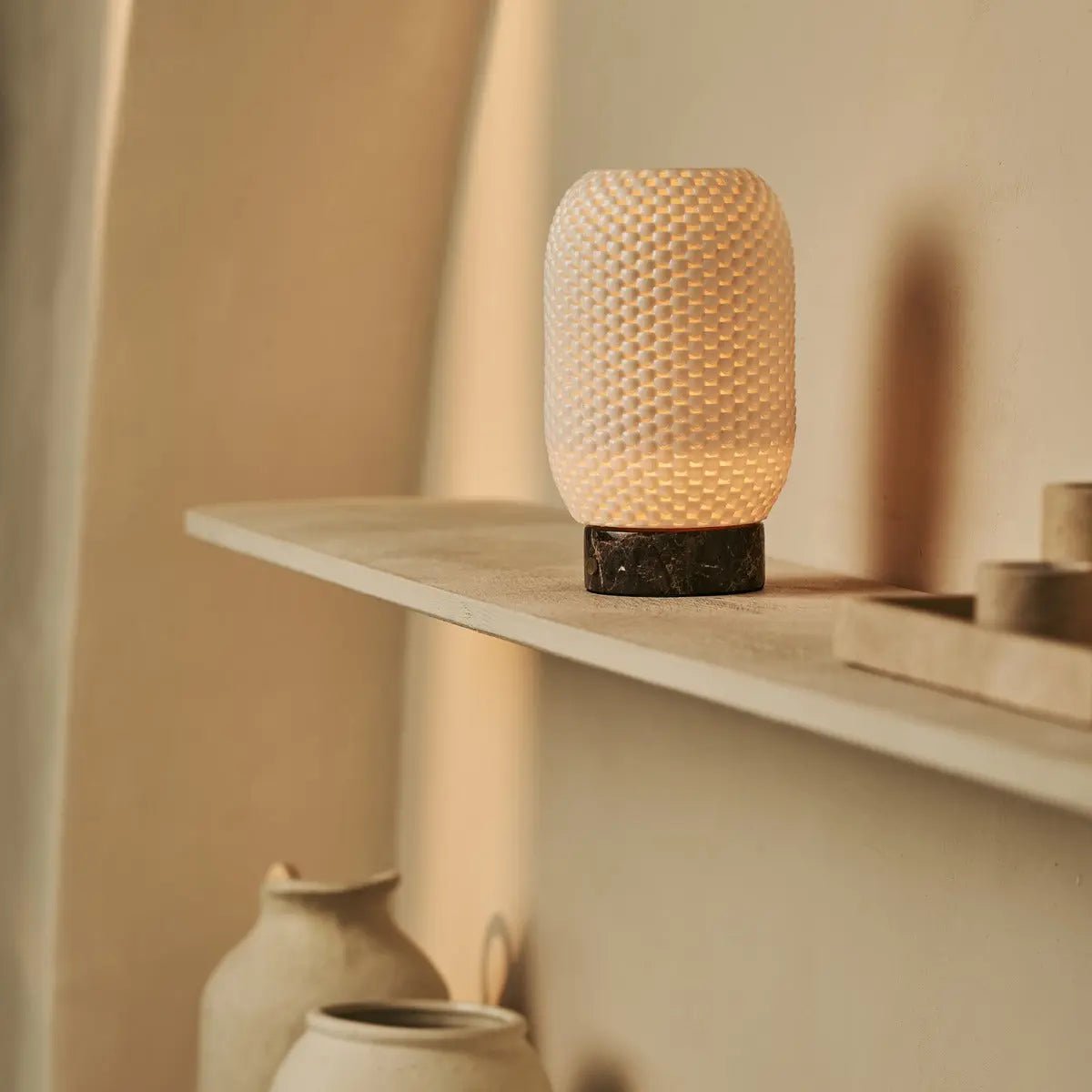 Tafellamp oplaadbaar Aurora marmeren