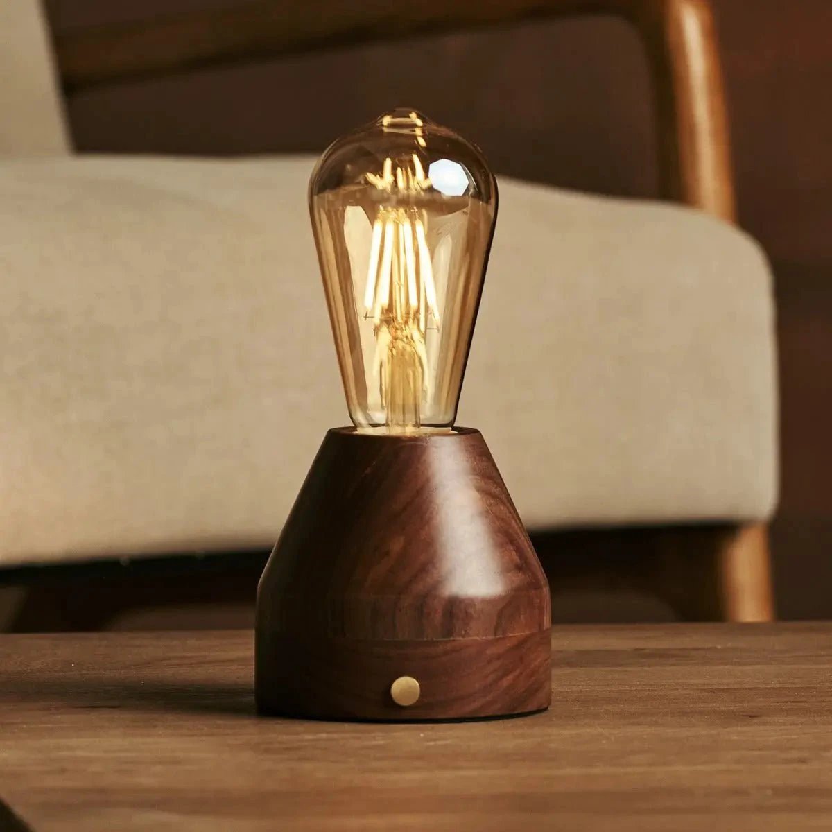 Tafellamp oplaadbaar Zavi Walnaut by Tavellio - Amsterdam