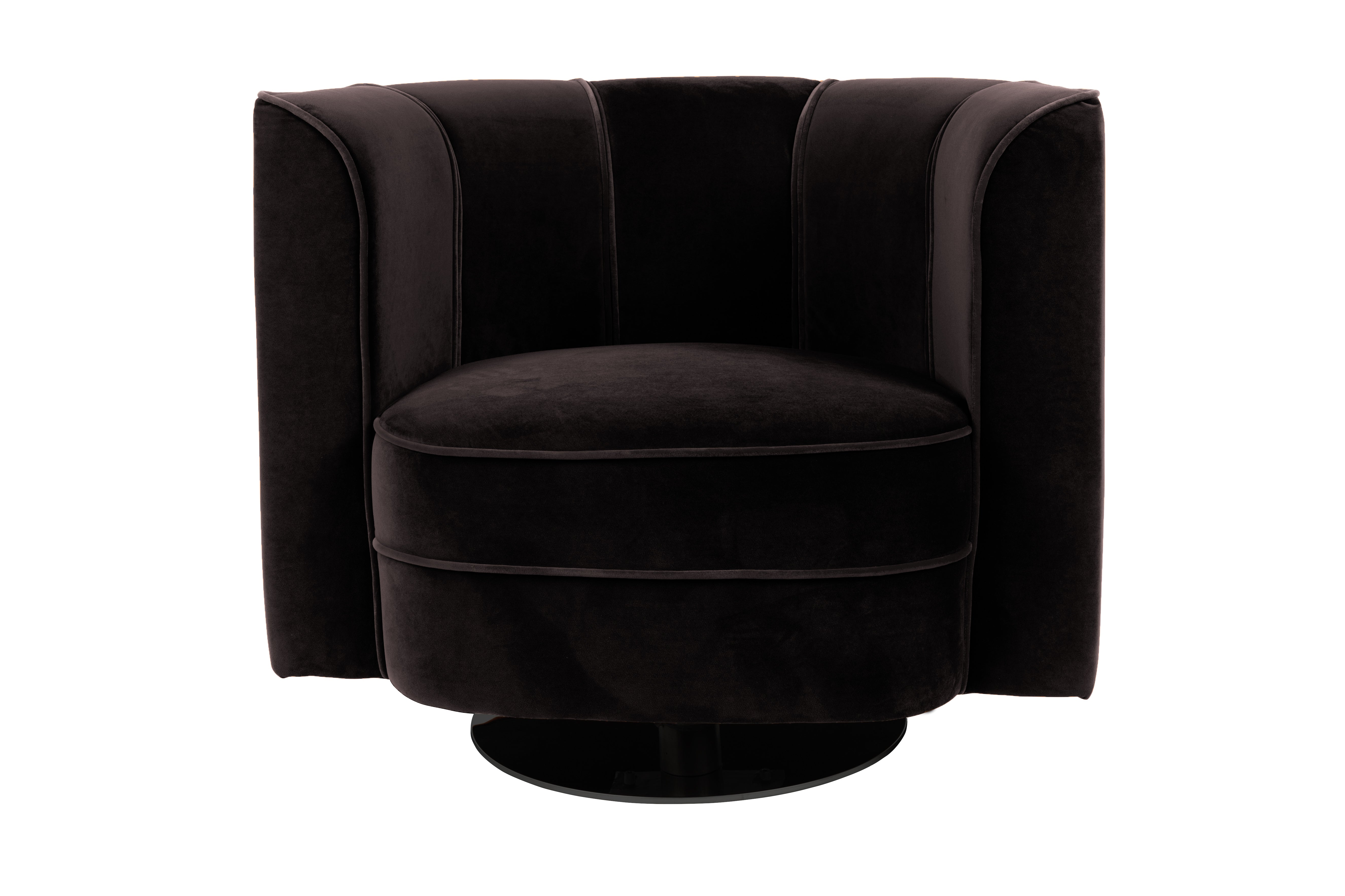 Lounge Chair Flower Black