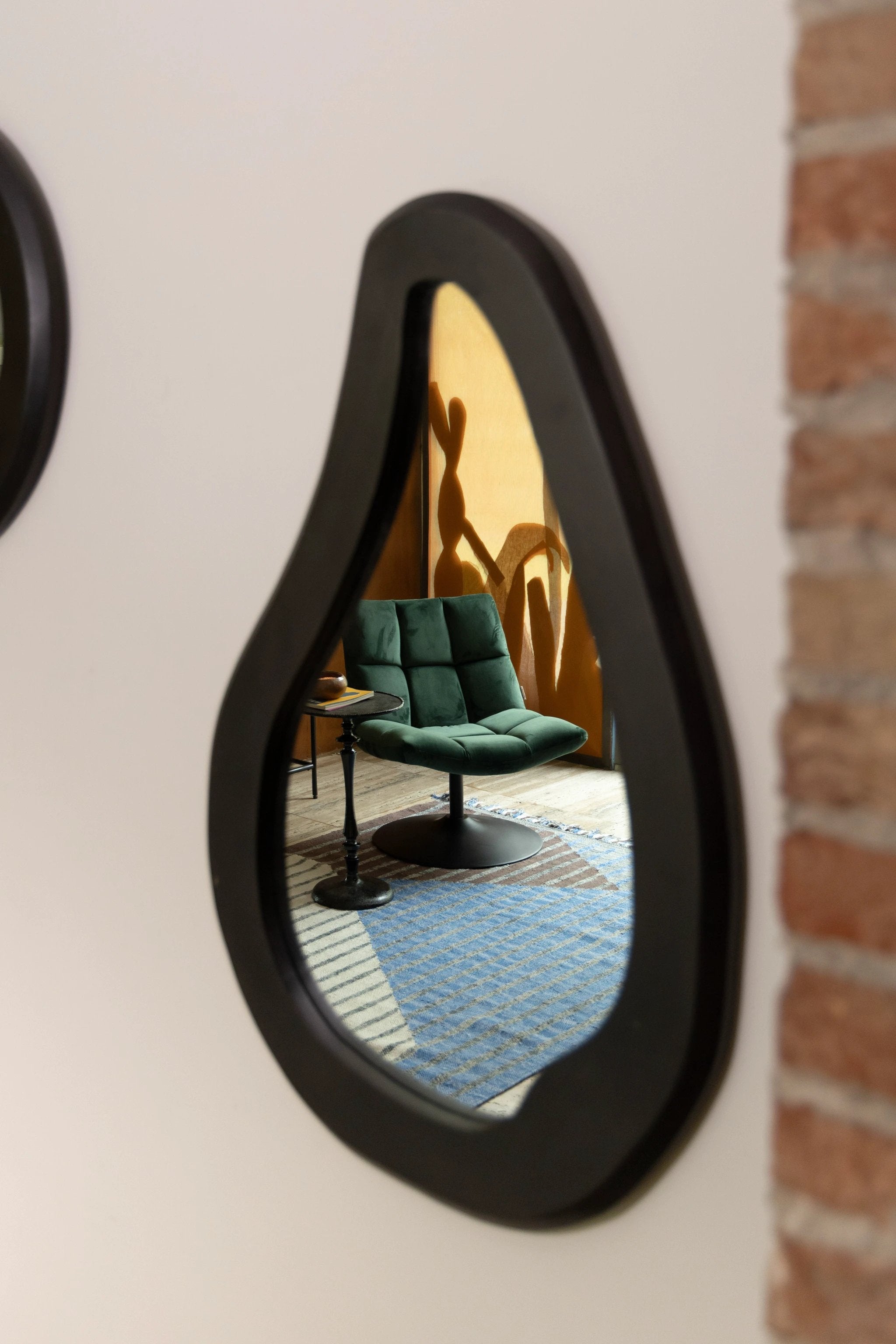 Spiegel Aren Wood Black L by Dutchbone