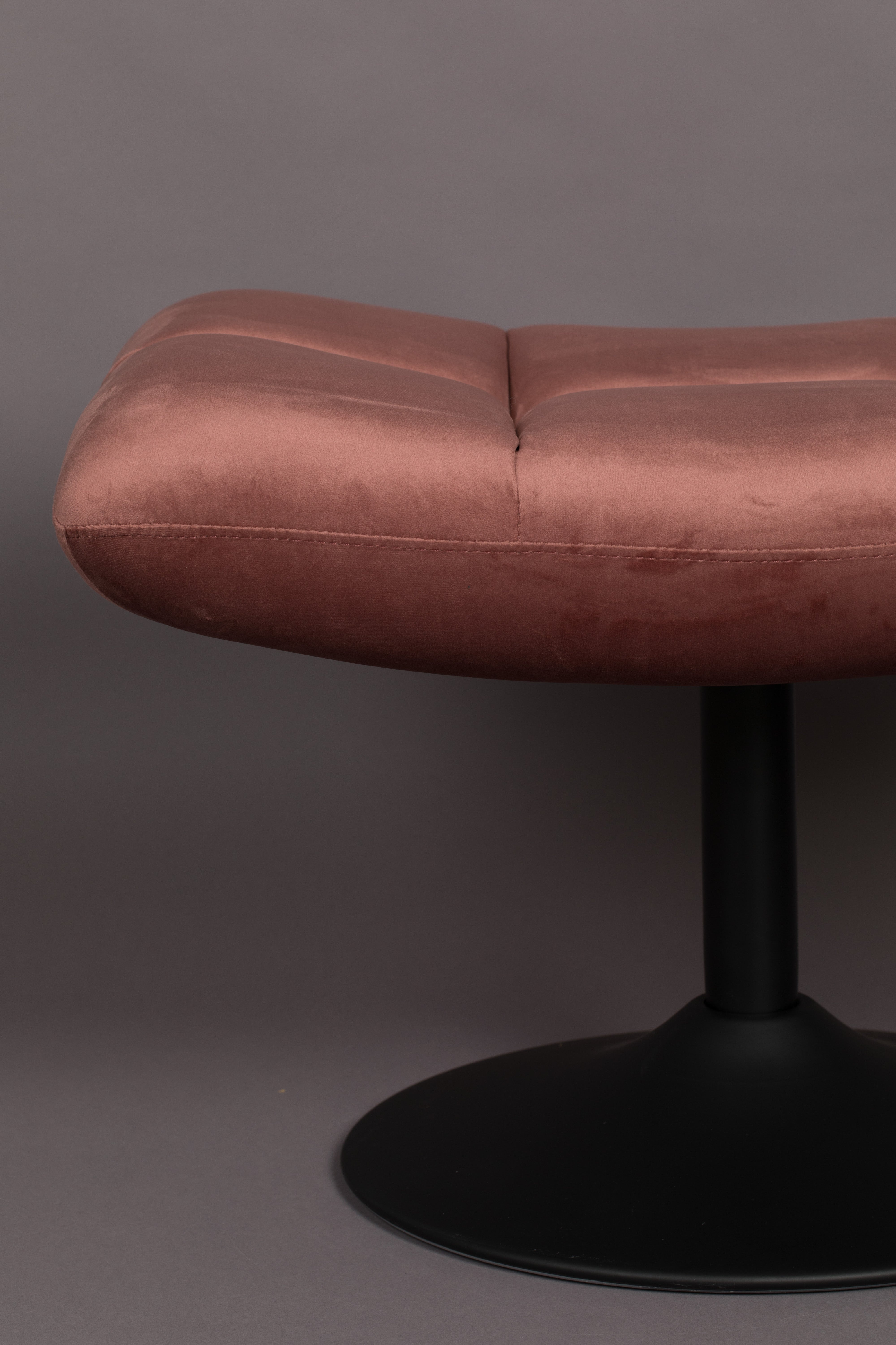 Hocker Bar Velvet Old Pink