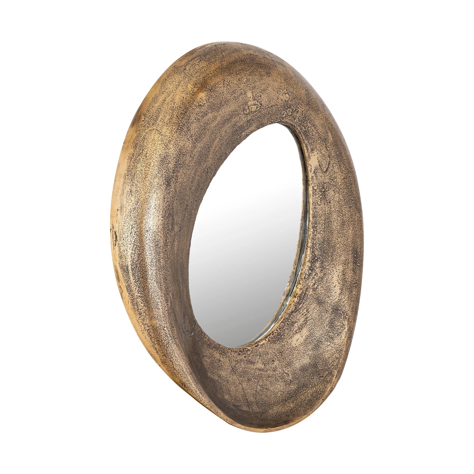 Spiegel Daweson gegoten messing-aluminium Ø60cm by PTMD
