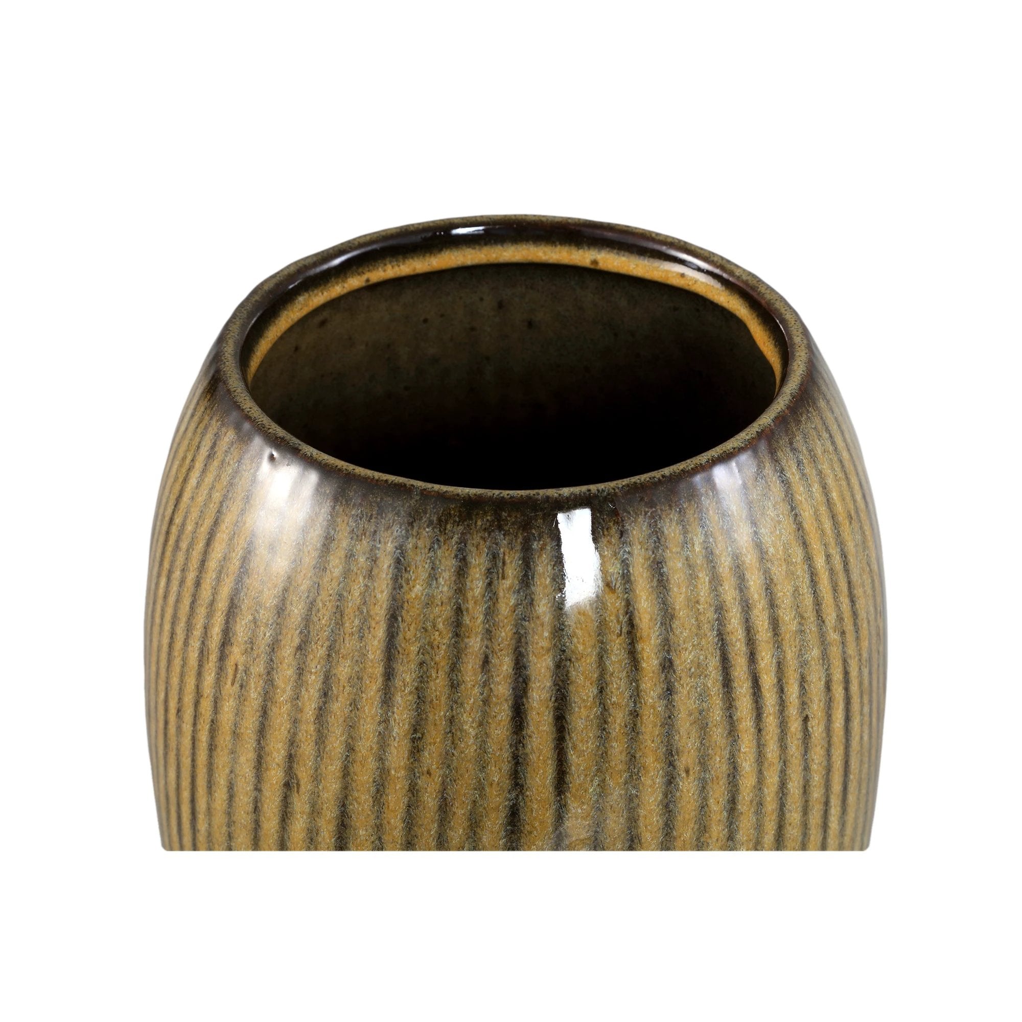 Tamica Donkerbruine Keramische Pot L by PTMD