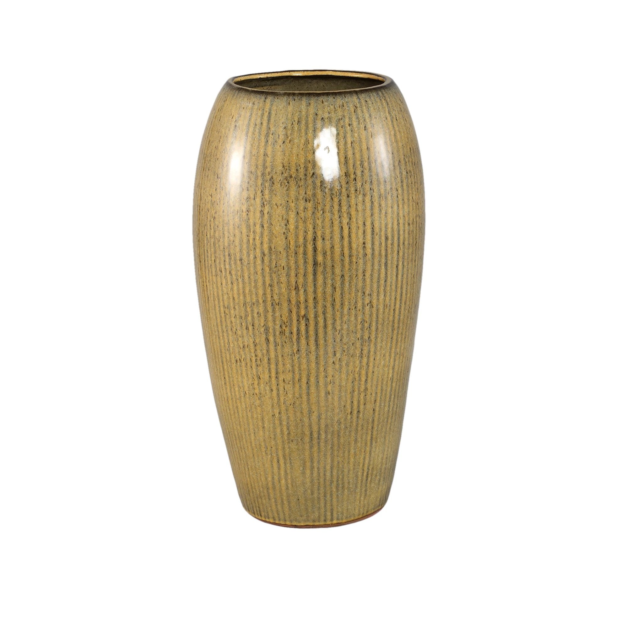 Tamica donkerbruine keramische pot M by PTMD