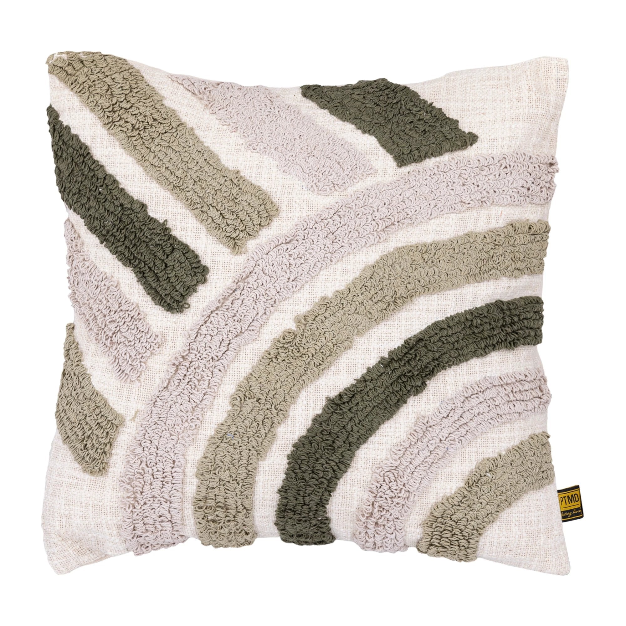 Kussen Ansen donkergroen vierkant katoen by PTMD