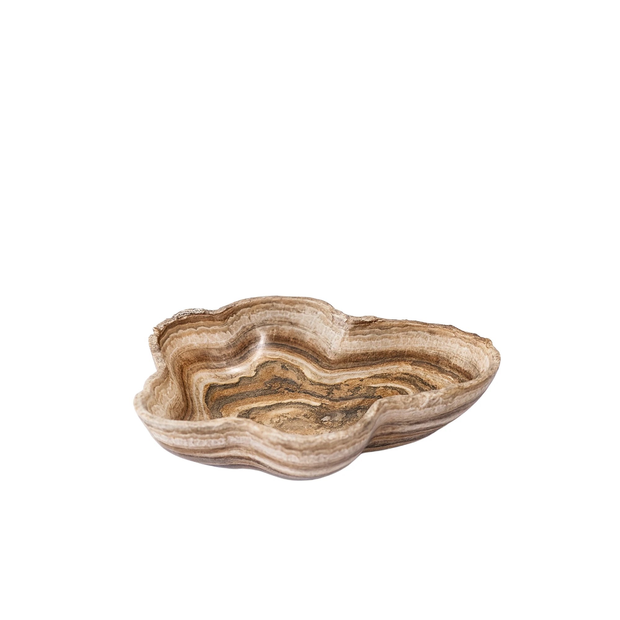 Brooker Natural Onyx Lapis Wavy Shaped Bowl by PTMD