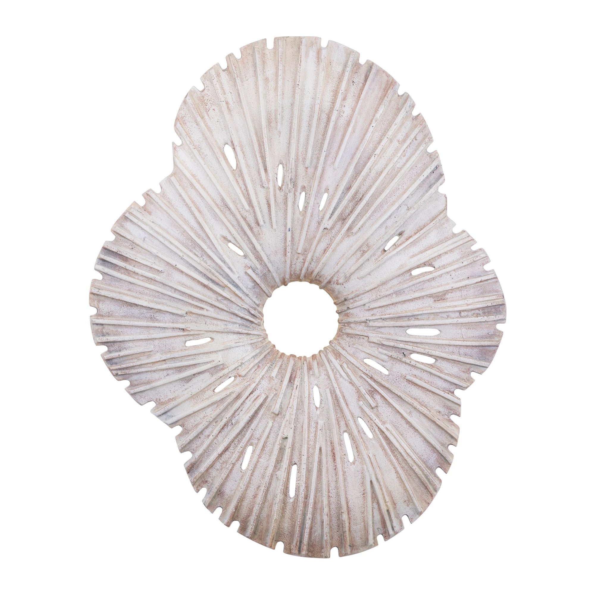 Vija Beige Gegoten Aluminium Organisch Open Wandpaneel L by PTMD