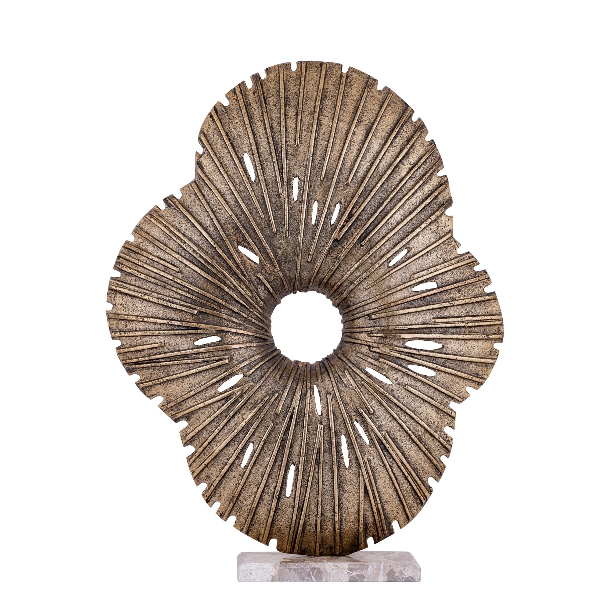 Vija Gold Cast Aluminum Organic Open Statue L by PTMD