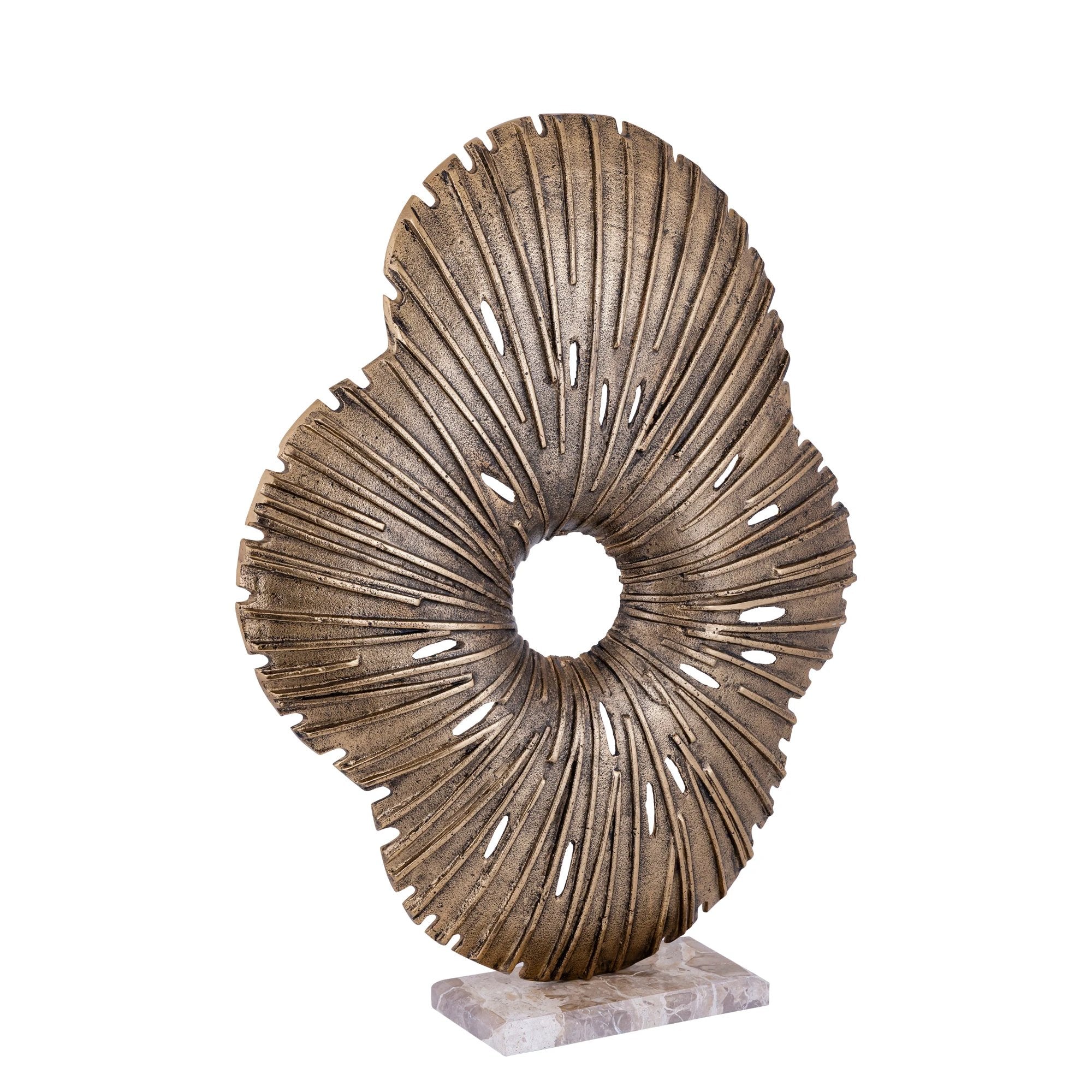 Vija Gold Cast Aluminum Organic Open Statue L by PTMD