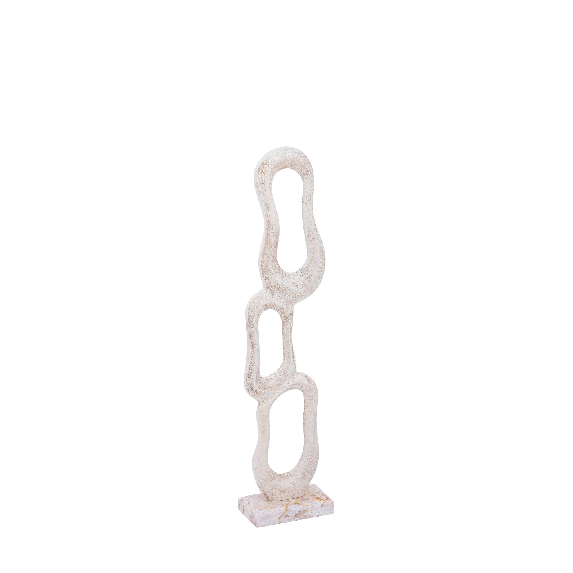 Camare Beige Cast Aluminum Abstract Open Statue S by PTMD