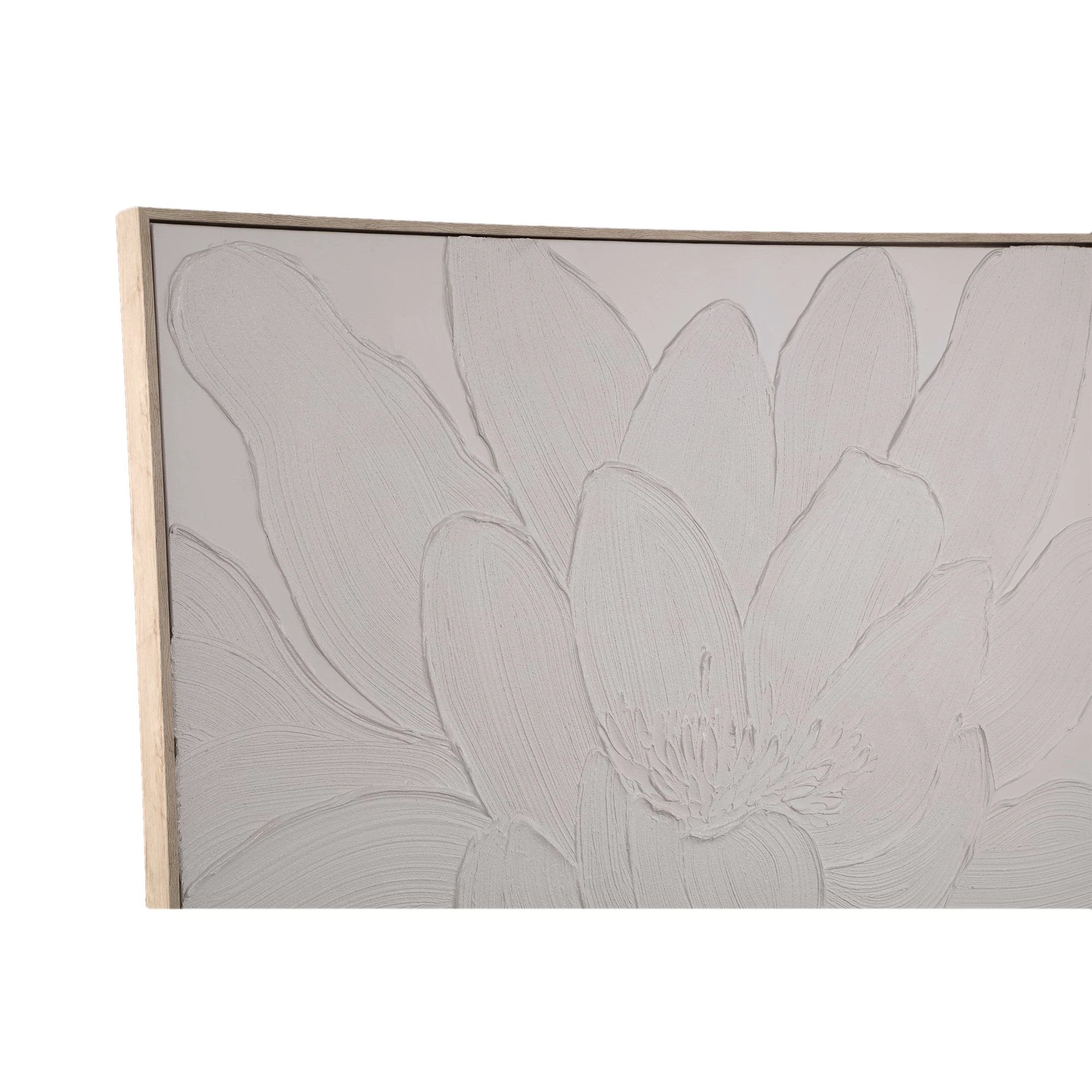 Florise Crème Ingelijst Canvas Wandpaneel Bloem A by PTMD