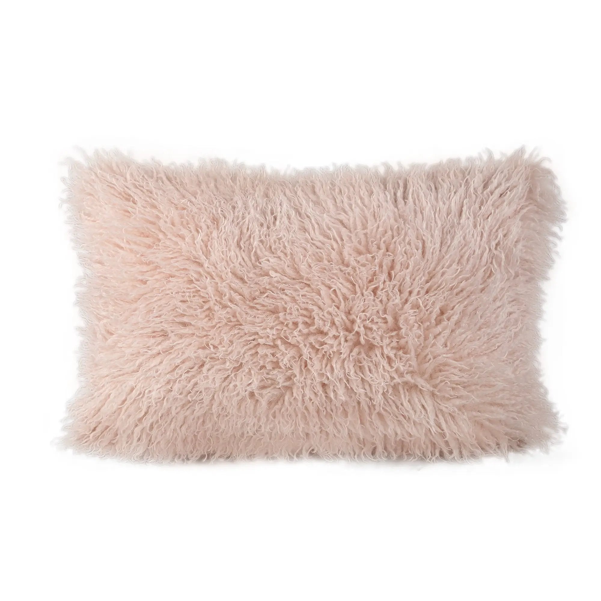 Rexx beige rechthoekig kussen van nepschapenvacht by PTMD