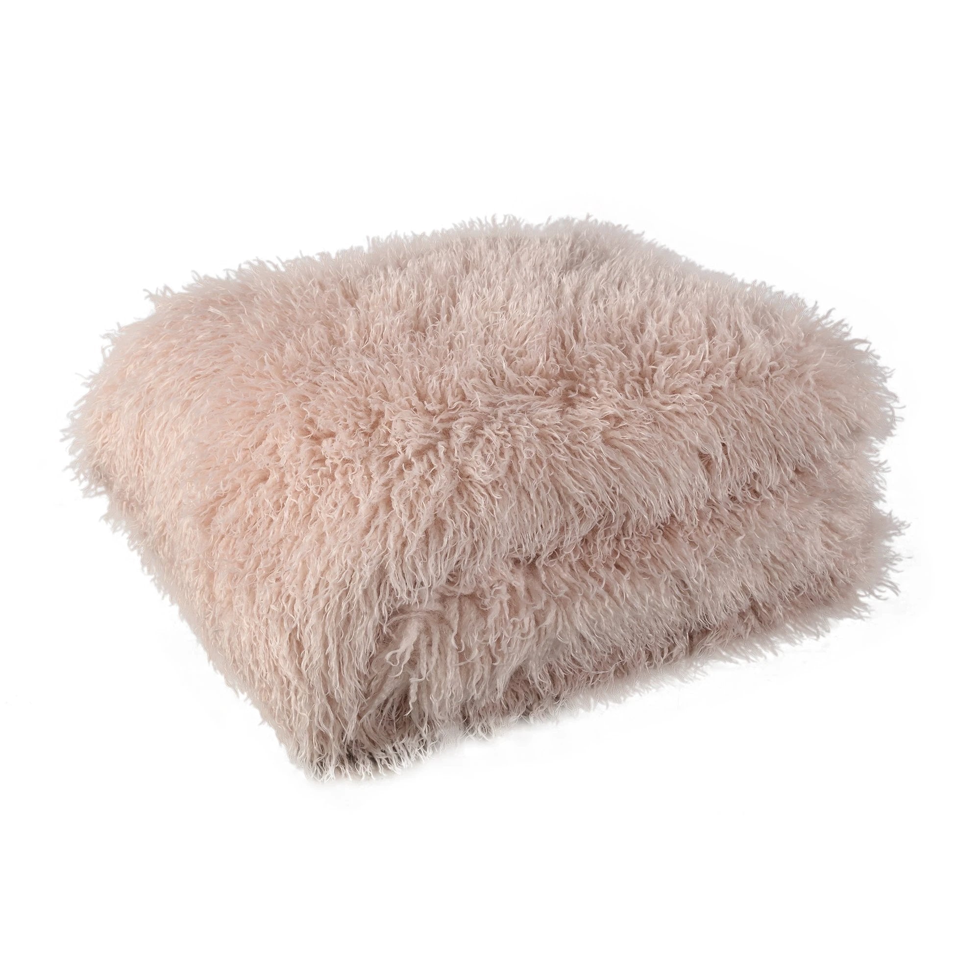 Rexx beige plaid van imitatie schapenvacht L by PTMD