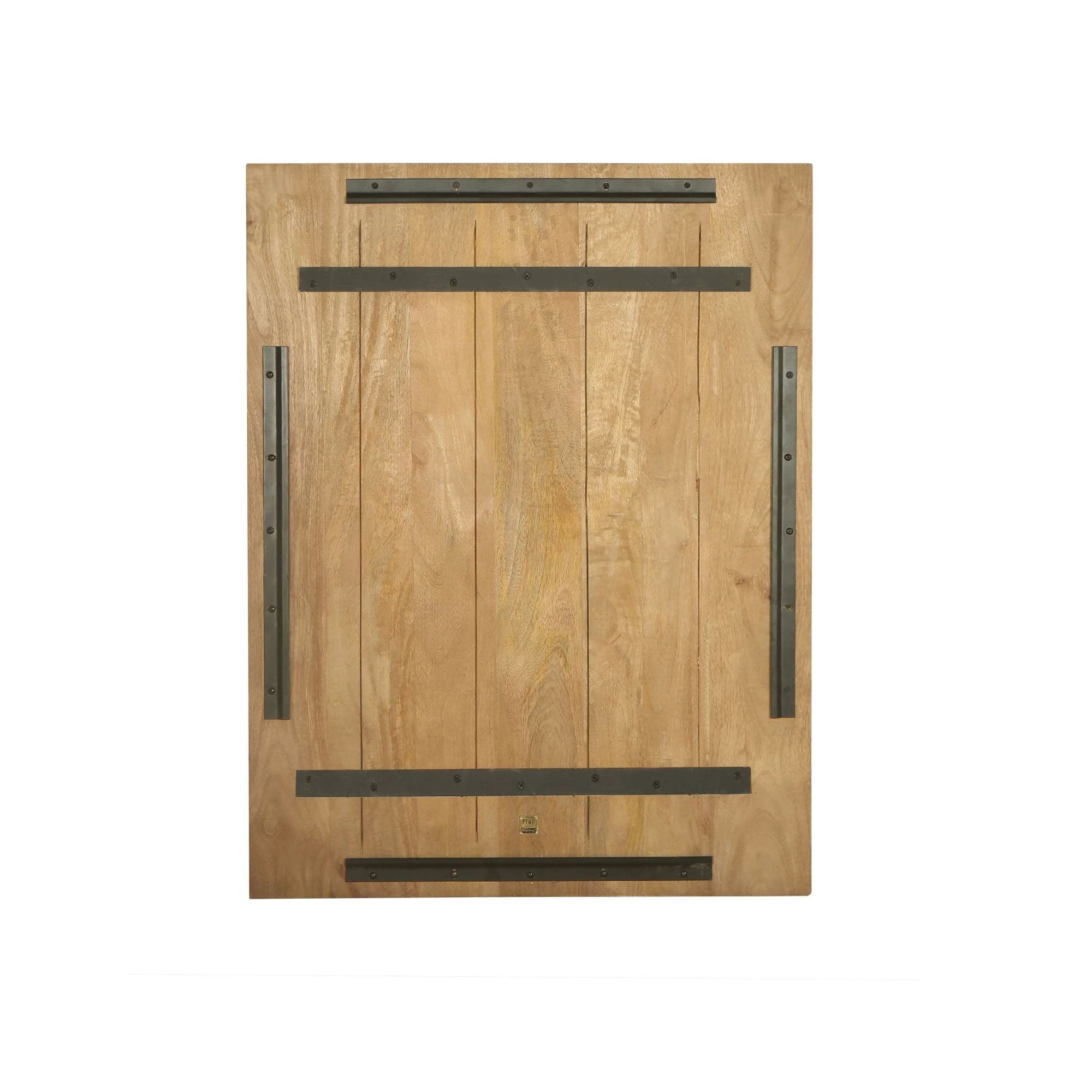 Wandpaneel Mattin Naturel mangohouten rond rechthoekig S by PTMD