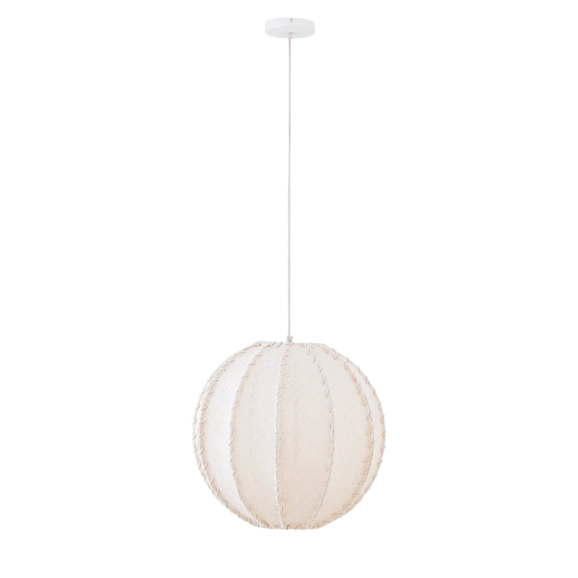 Hanglamp Myka Crème Jute Hanglamp Bol S by PTMD