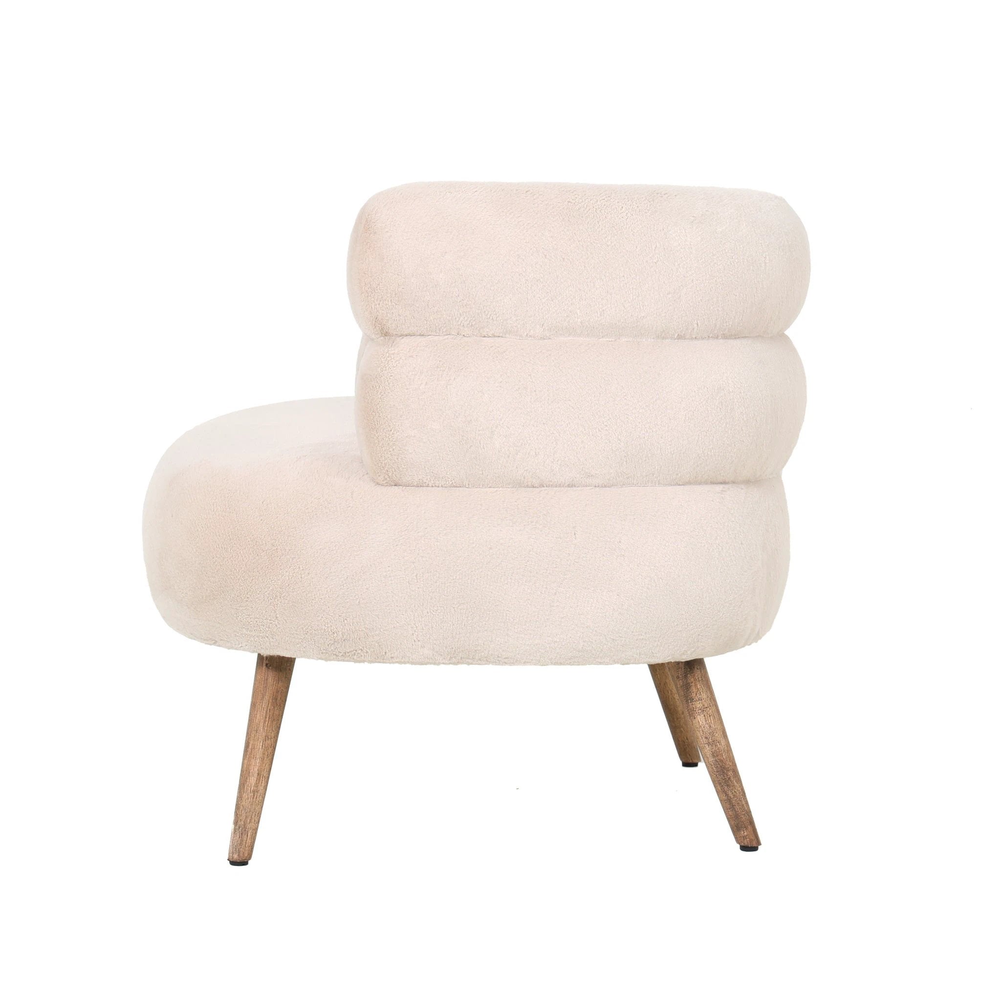 Fauteuil Nelly beige met bont by PTMD