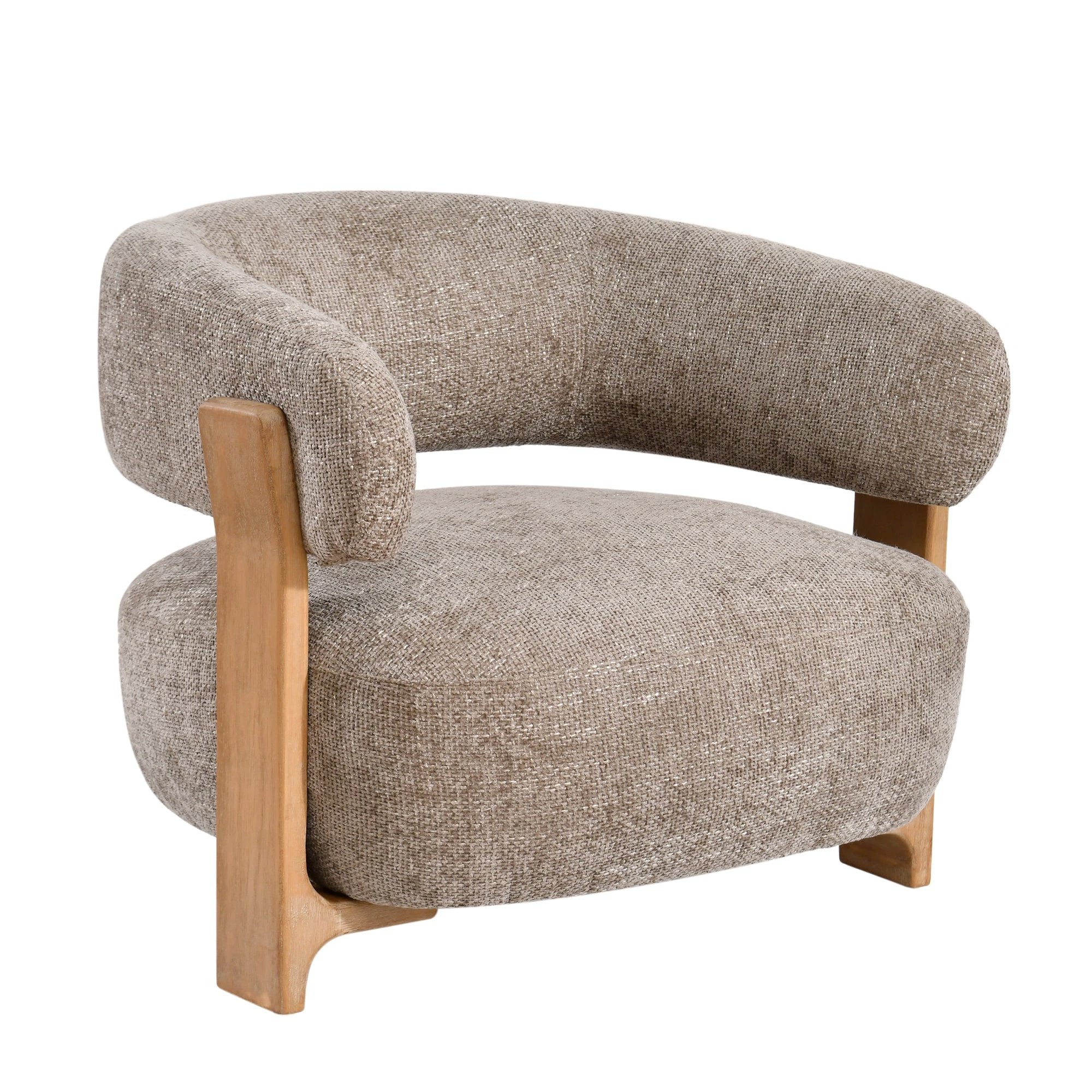 Mire Taupe Fauteuil Legacy 3 Mink Rubberhout by PTMD