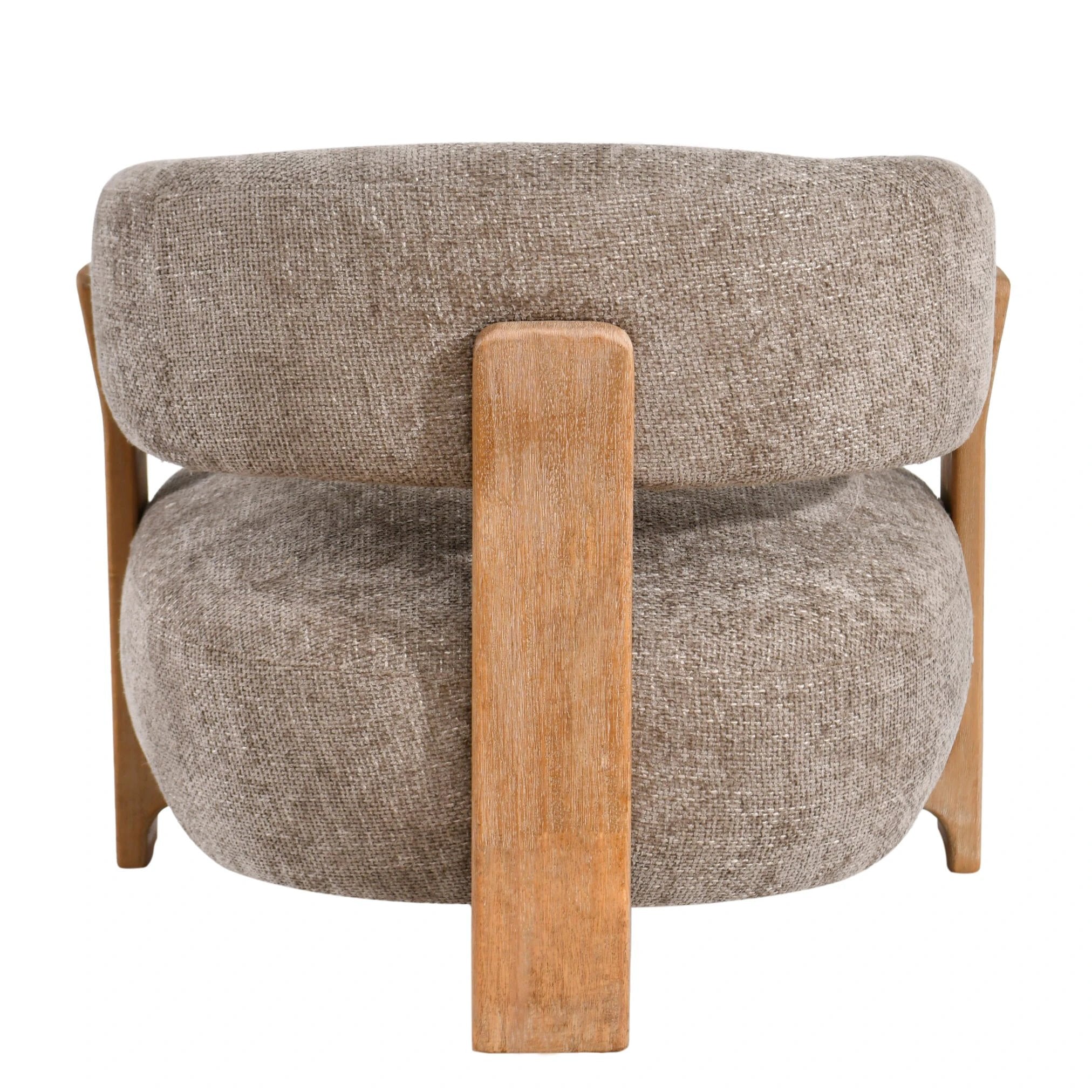 Mire Taupe Fauteuil Legacy 3 Mink Rubberhout by PTMD
