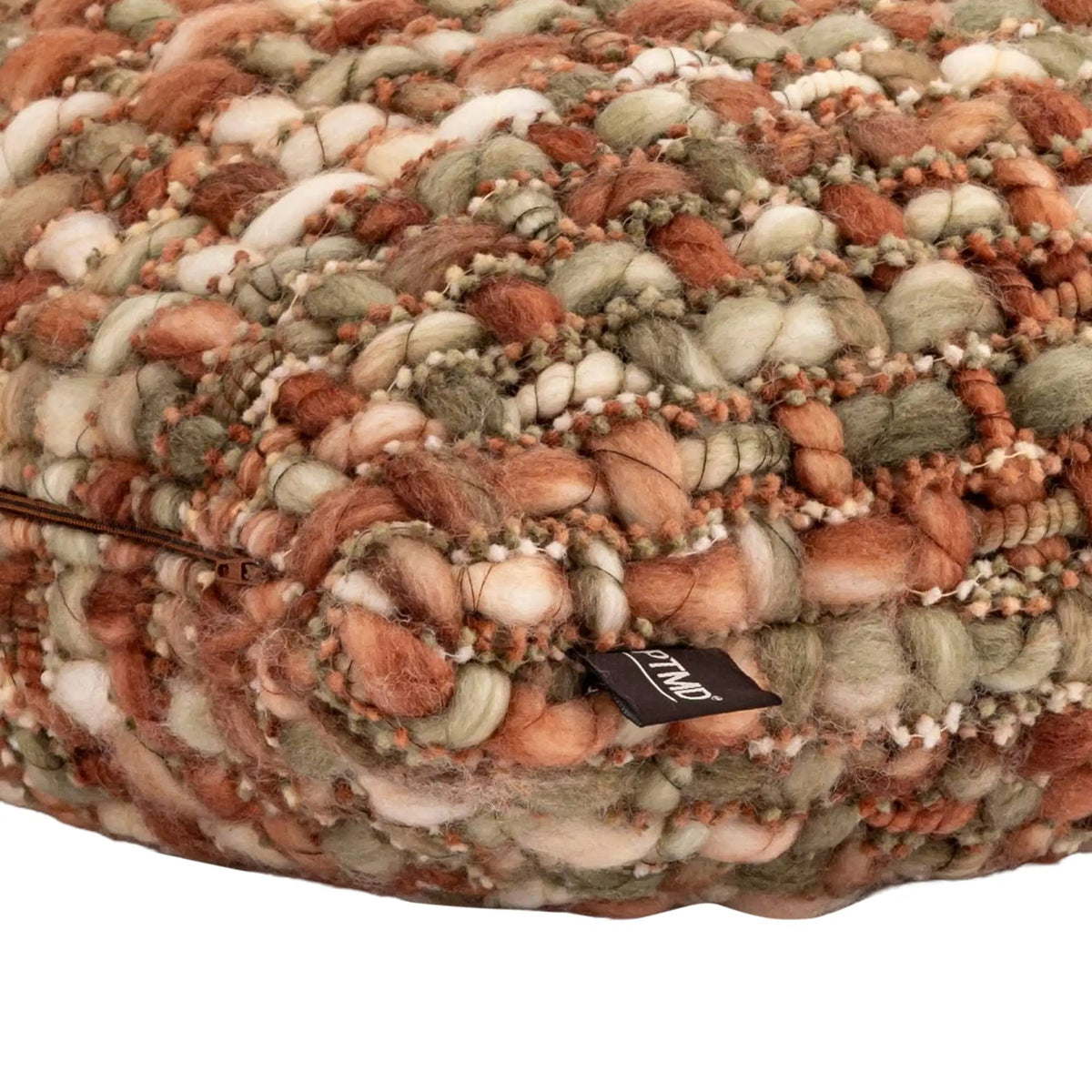 Dacy karamelkleurig rechthoekig kussen van gerecycled polyester by PTMD